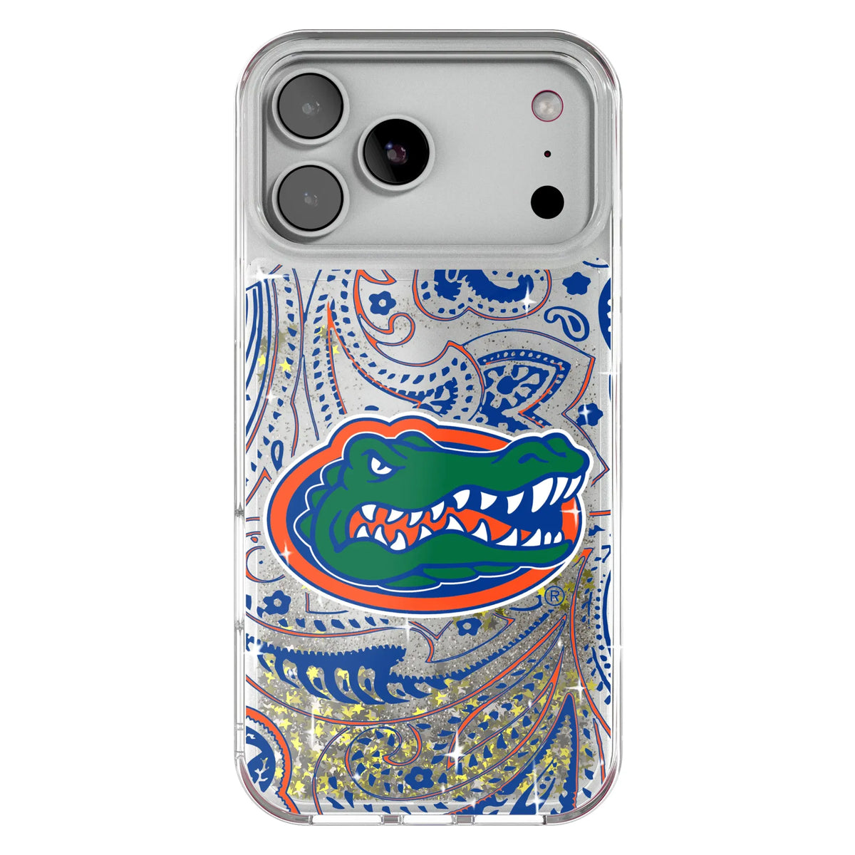 University of Florida Gators Paisley Glitter Phone Case for Apple iPhone