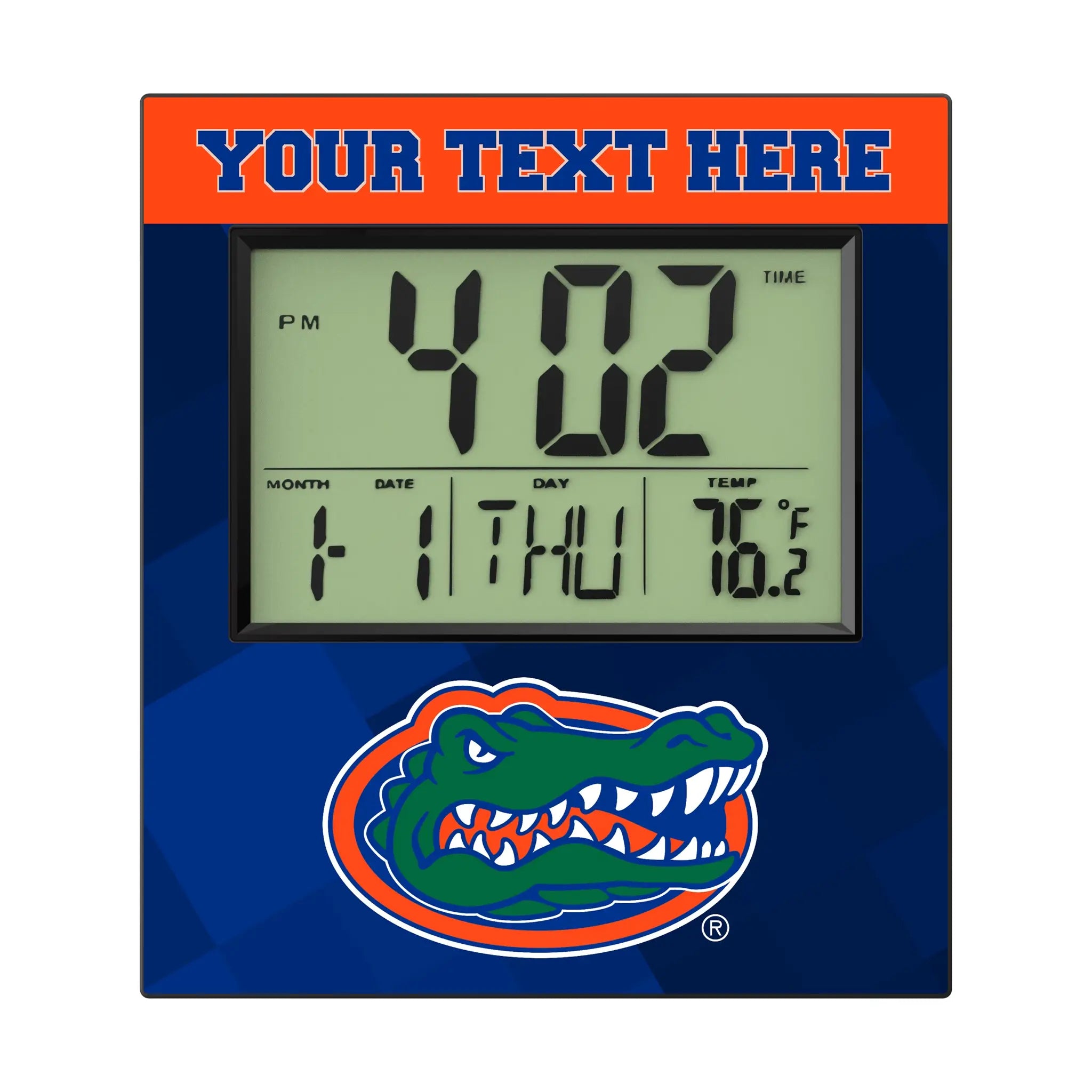University of Florida Gators Personalized Color Block Wall Clock
