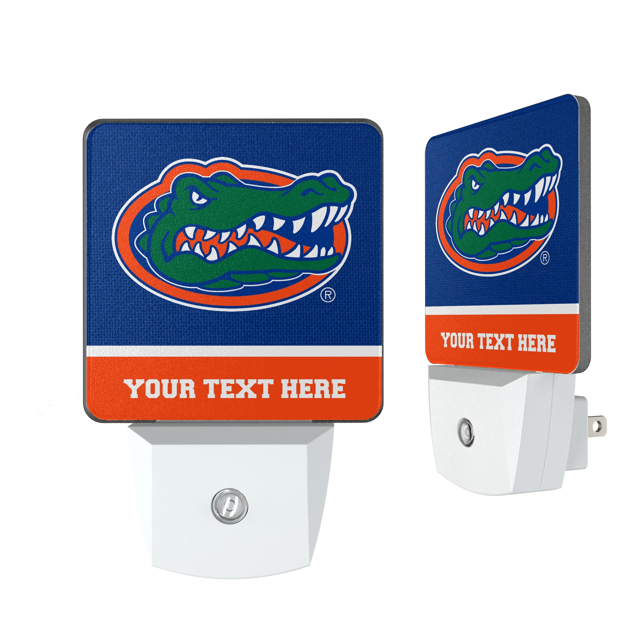 University of Florida Gators Personalized Endzone Solid Night Light 2-Pack