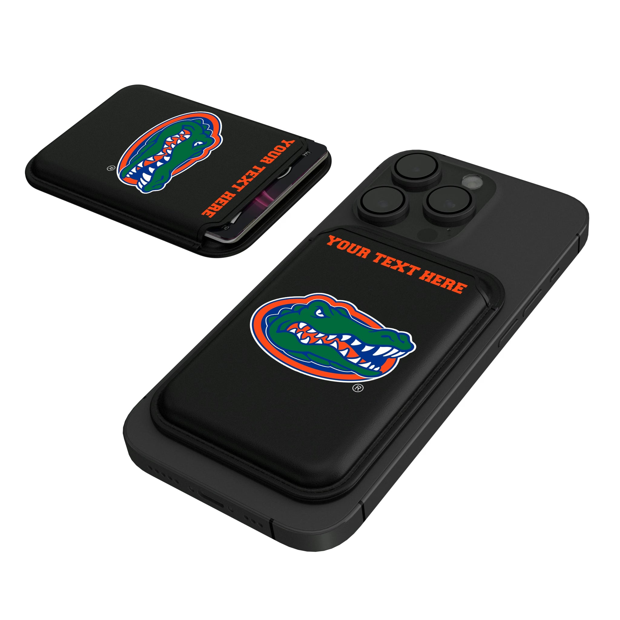 University of Florida Gators Personalized Insignia Black Magnetic Credit Card Wallet
