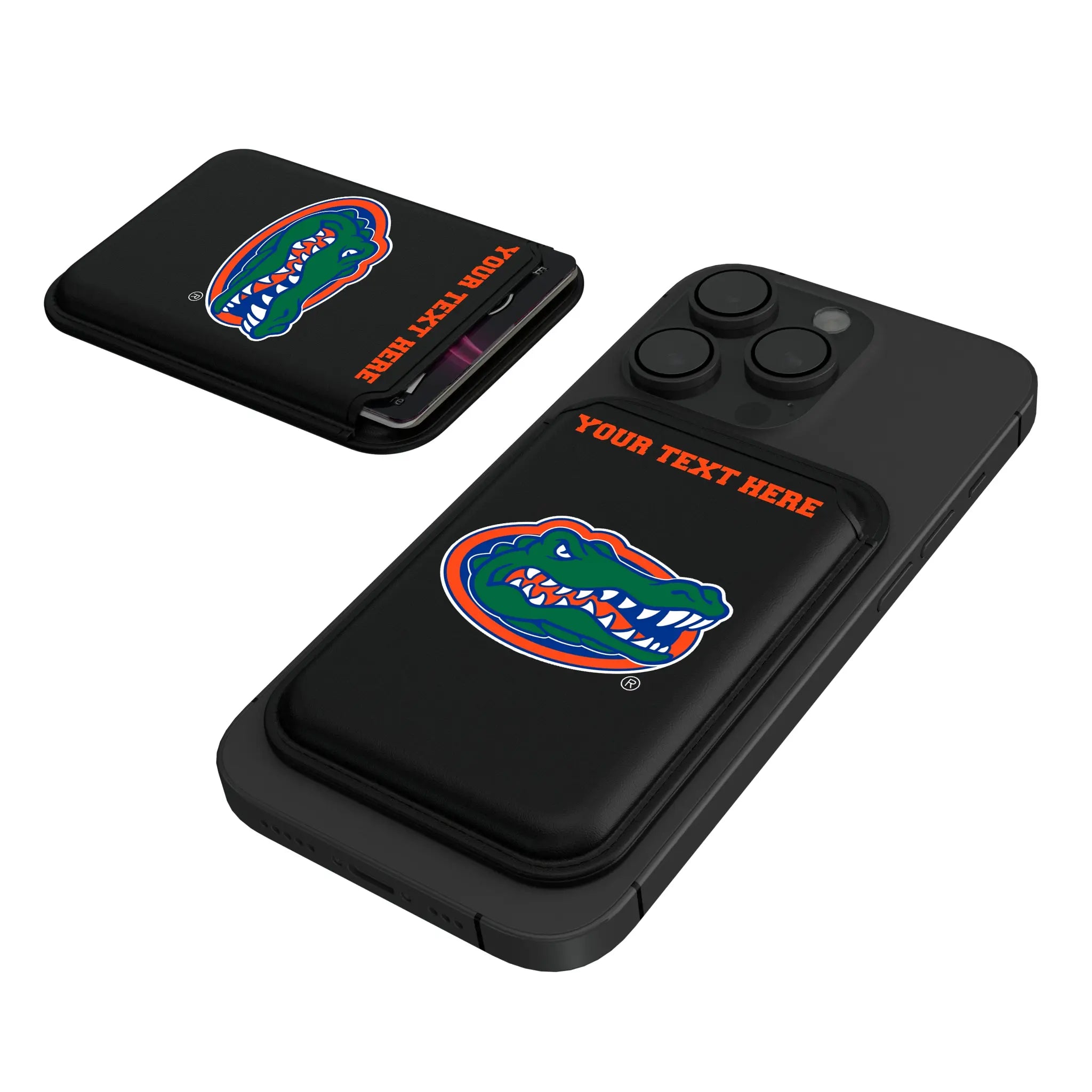 University of Florida Gators Personalized Insignia Black Magnetic Credit Card Wallet