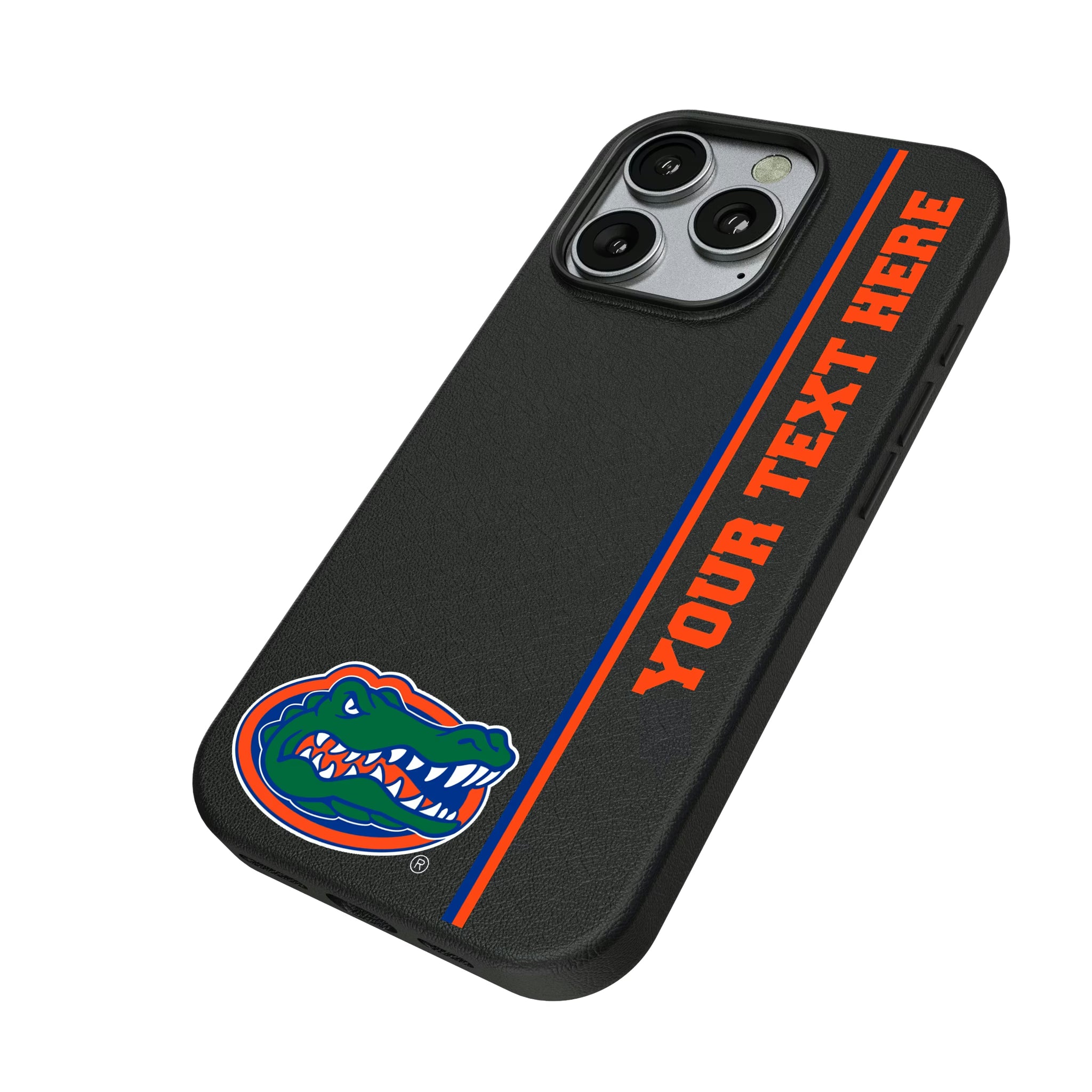 University of Florida Gators Personalized Sidebard iPhone MagSafe Compatible Phone Case for Apple iPhone - Isometric View