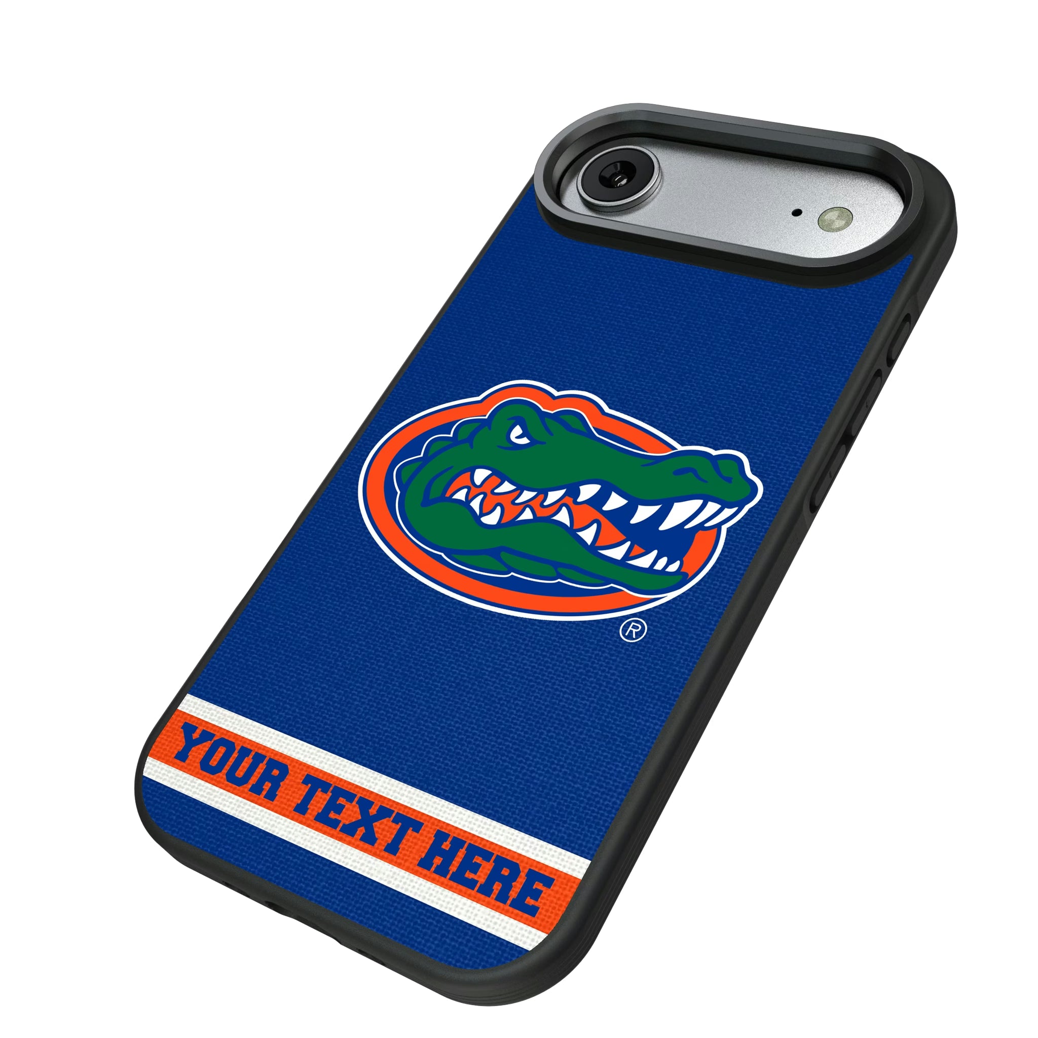 University of Florida Gators Personalized Stripe iPhone Bump Phone Case for Apple iPhone - Isometric View#Device_iPhone Air