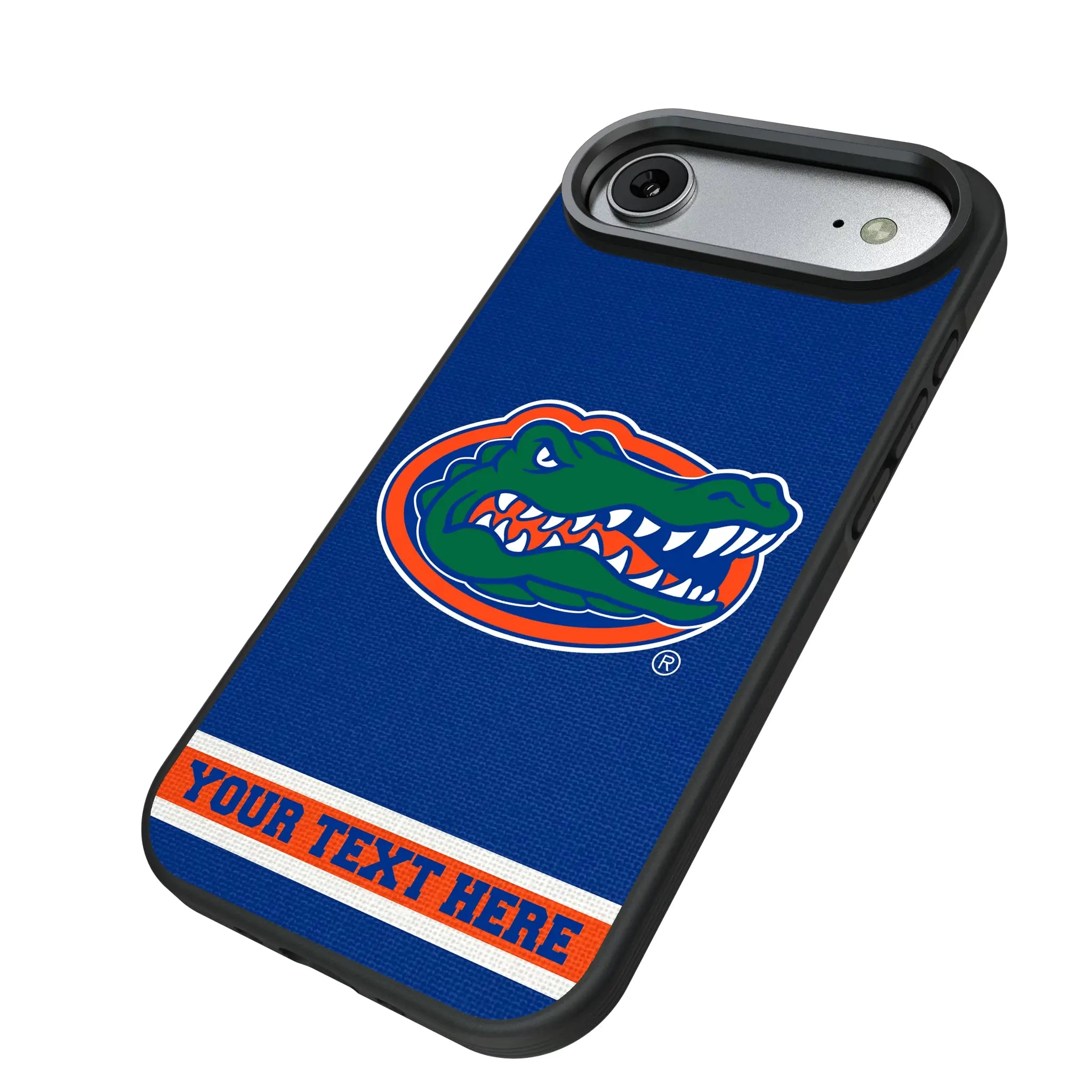 University of Florida Gators Personalized Stripe iPhone Bump Phone Case for Apple iPhone - Isometric View#Device_iPhone Air