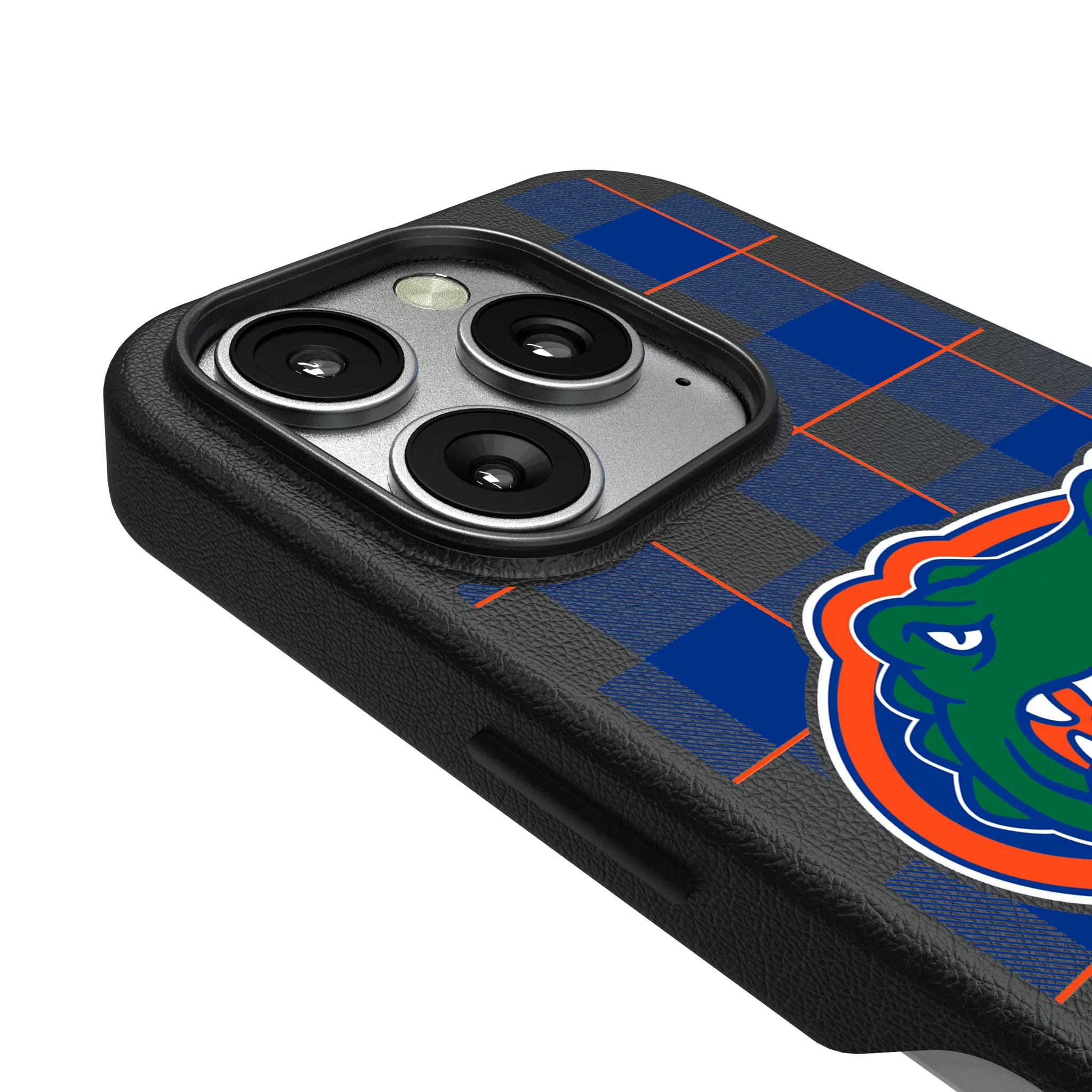 University of Florida Gators Plaid iPhone MagSafe Compatible Phone Case for Apple iPhone - Detail