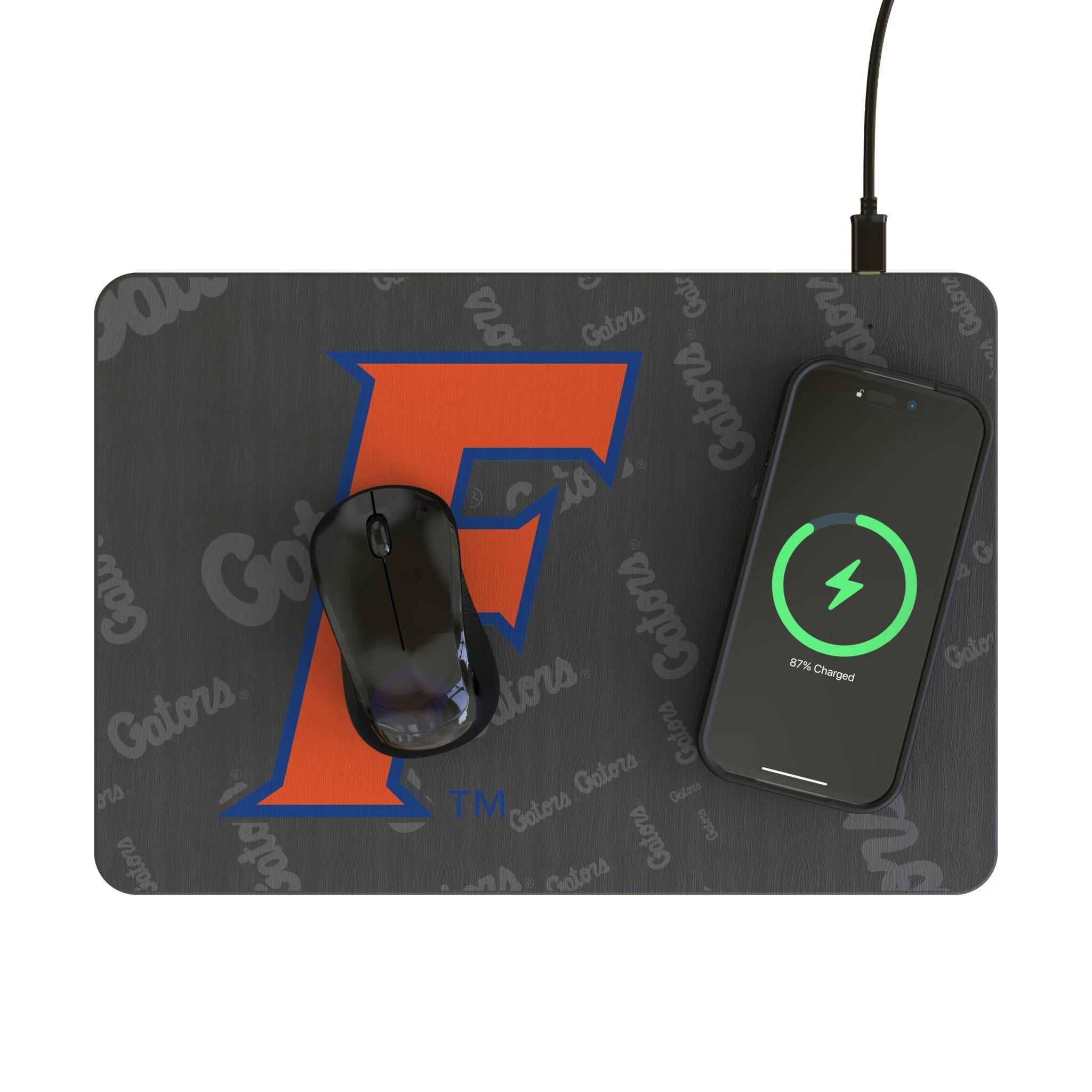 University of Florida Gators Quadtile 15-Watt Wireless Charger and Mouse Pad - Lifestyle