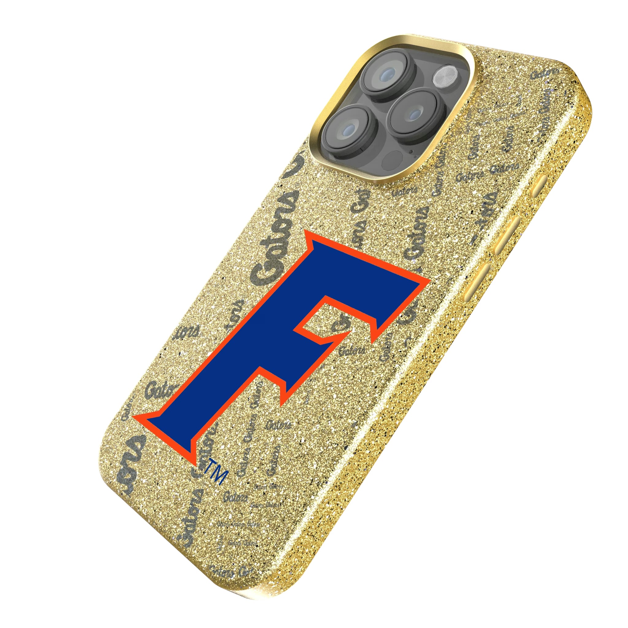 University of Florida Gators Quadtile iPhone Bling Phone Case for Apple iPhone - Isometric View