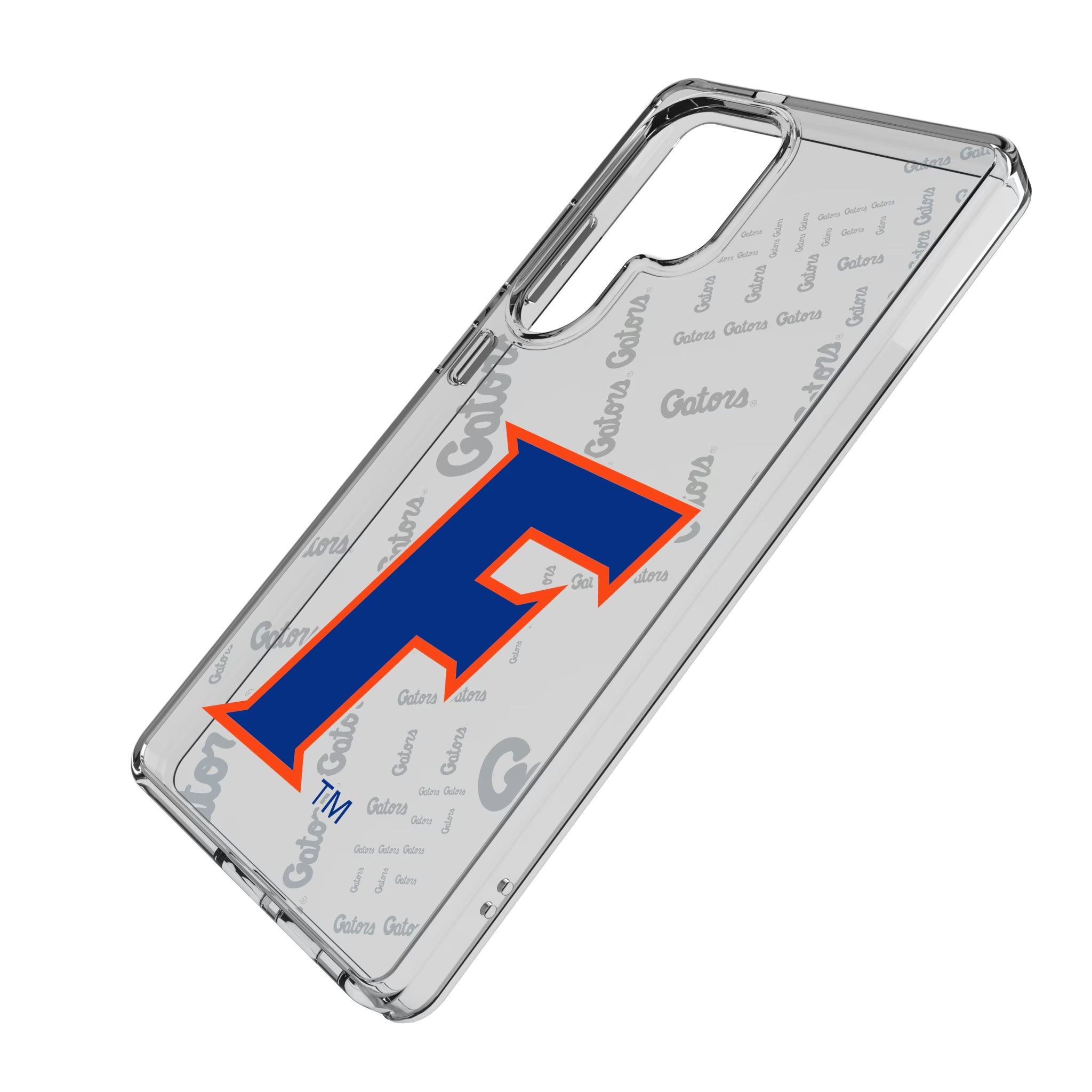 University of Florida Gators Quadtile Galaxy Clear Phone Case for Samsung Galaxy - Isometric View