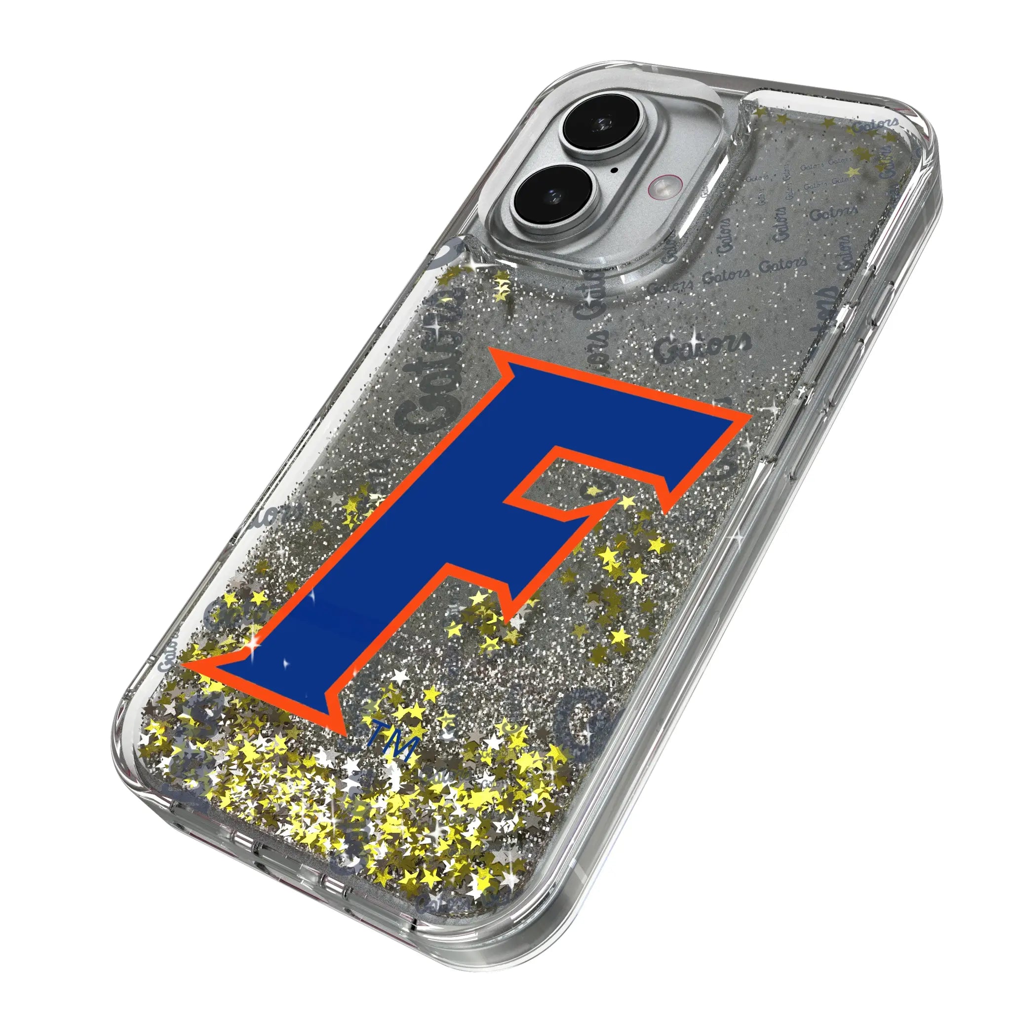 University of Florida Gators Quadtile iPhone Glitter Phone Case for Apple iPhone - Isometric View