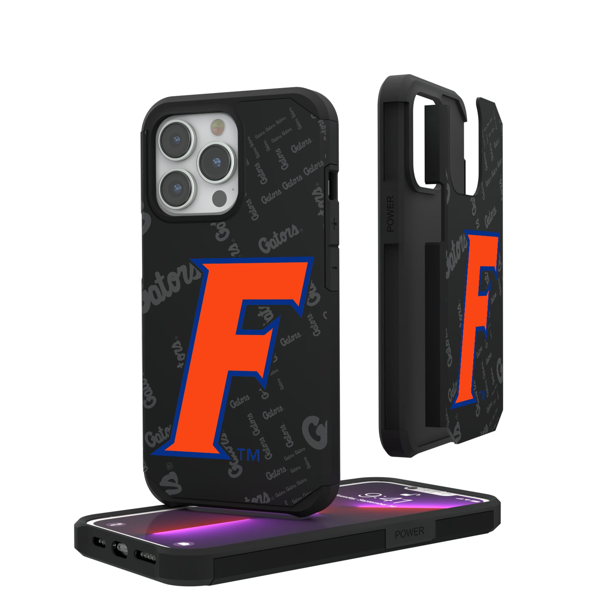University of Florida Gators Quadtile iPhone Rugged Phone Case for Apple iPhone#Device_iPhone 13 Pro