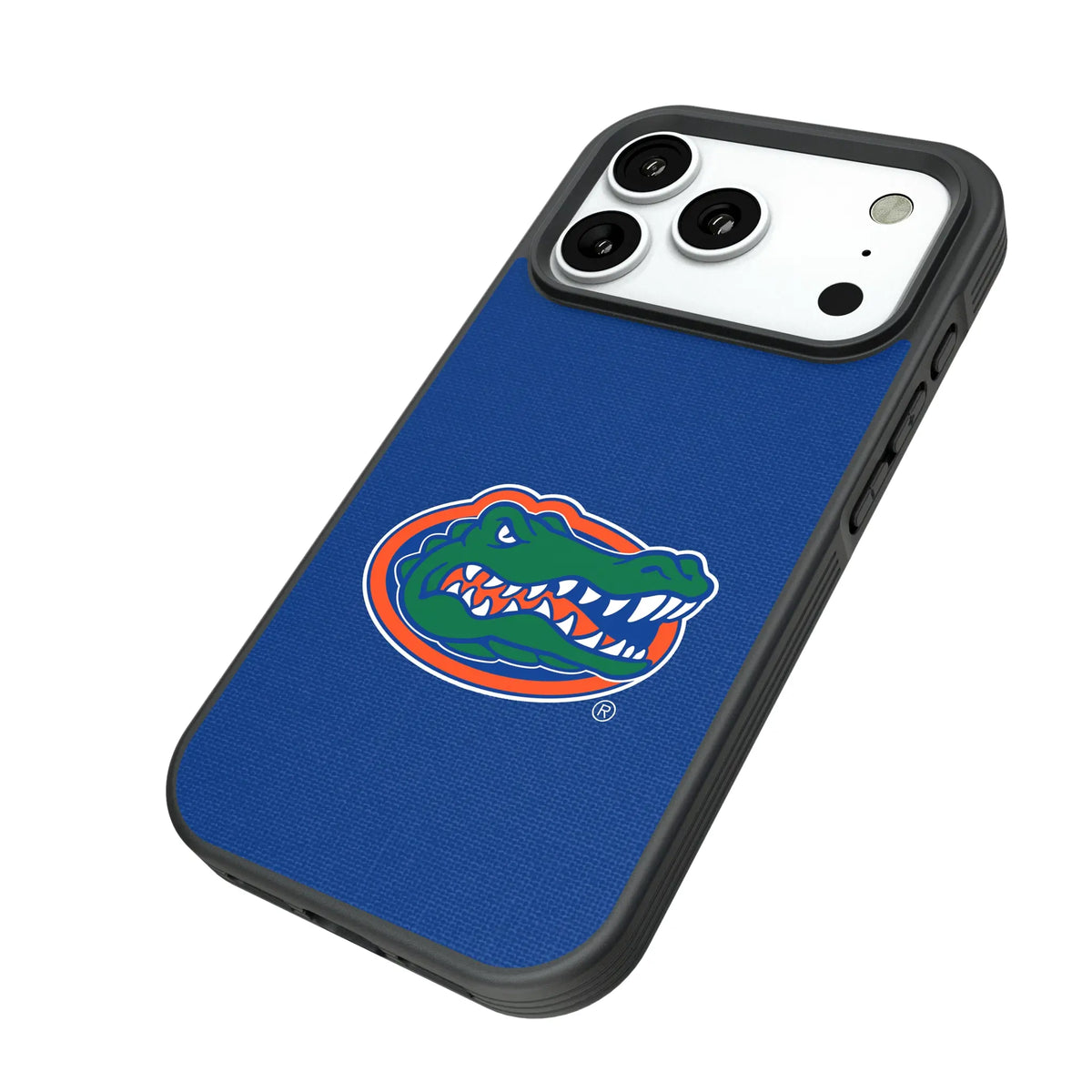 University of Florida Gators Solid iPhone Bump Phone Case for Apple iPhone - Isometric View#Device_iPhone 18 Pro