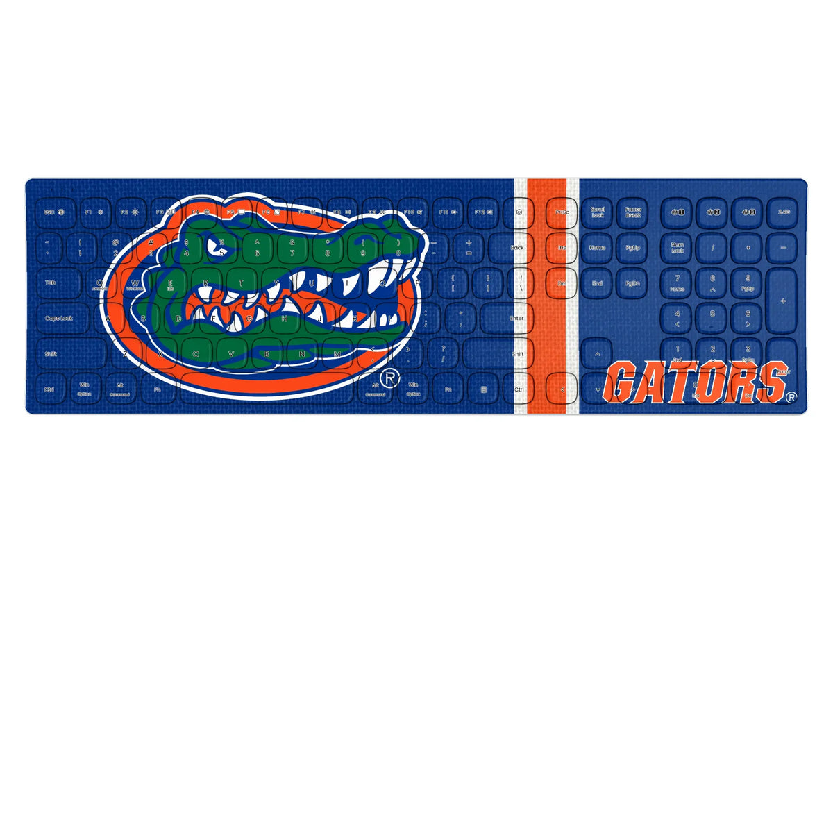 University of Florida Gators Stripe KKB605 Curved Wireless Keyboard