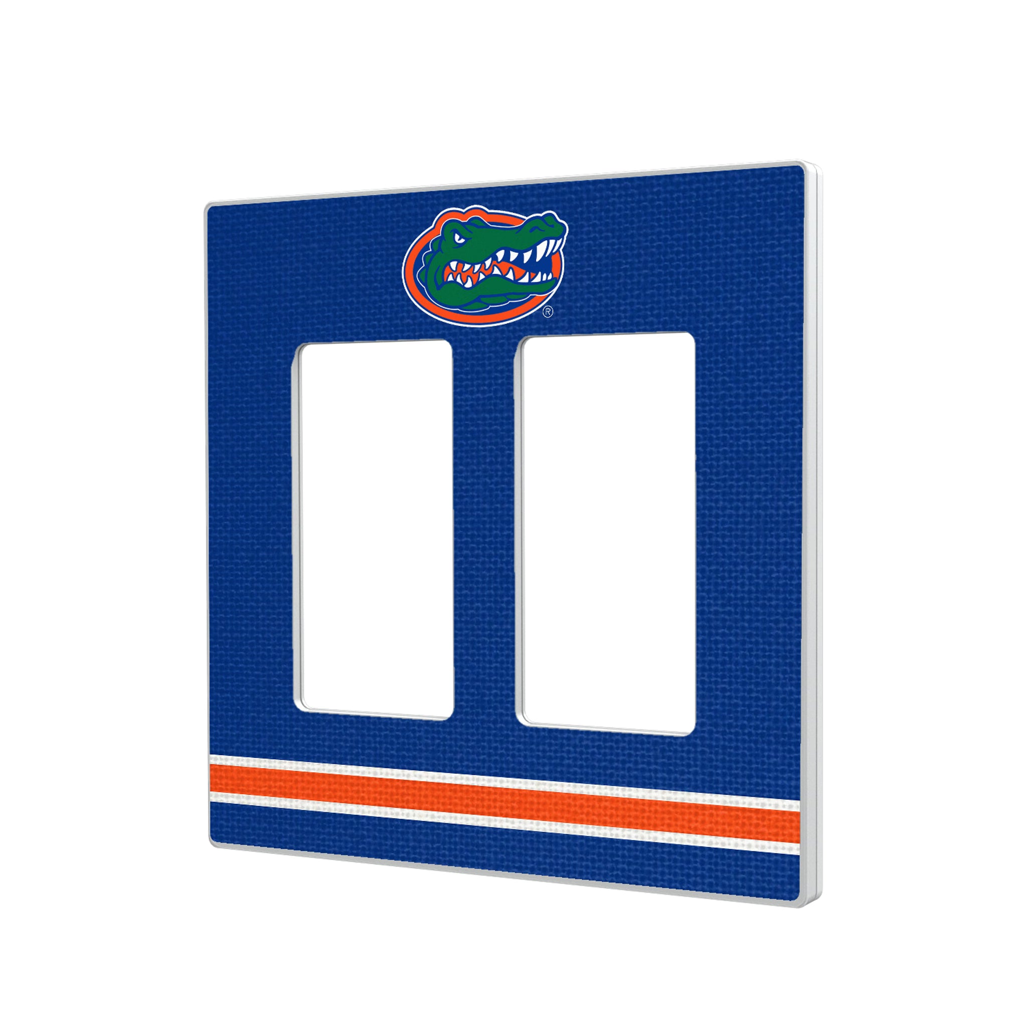 University of Florida Gators Stripe Hidden-Screw Light Switch Plate#Style_Double Rocker