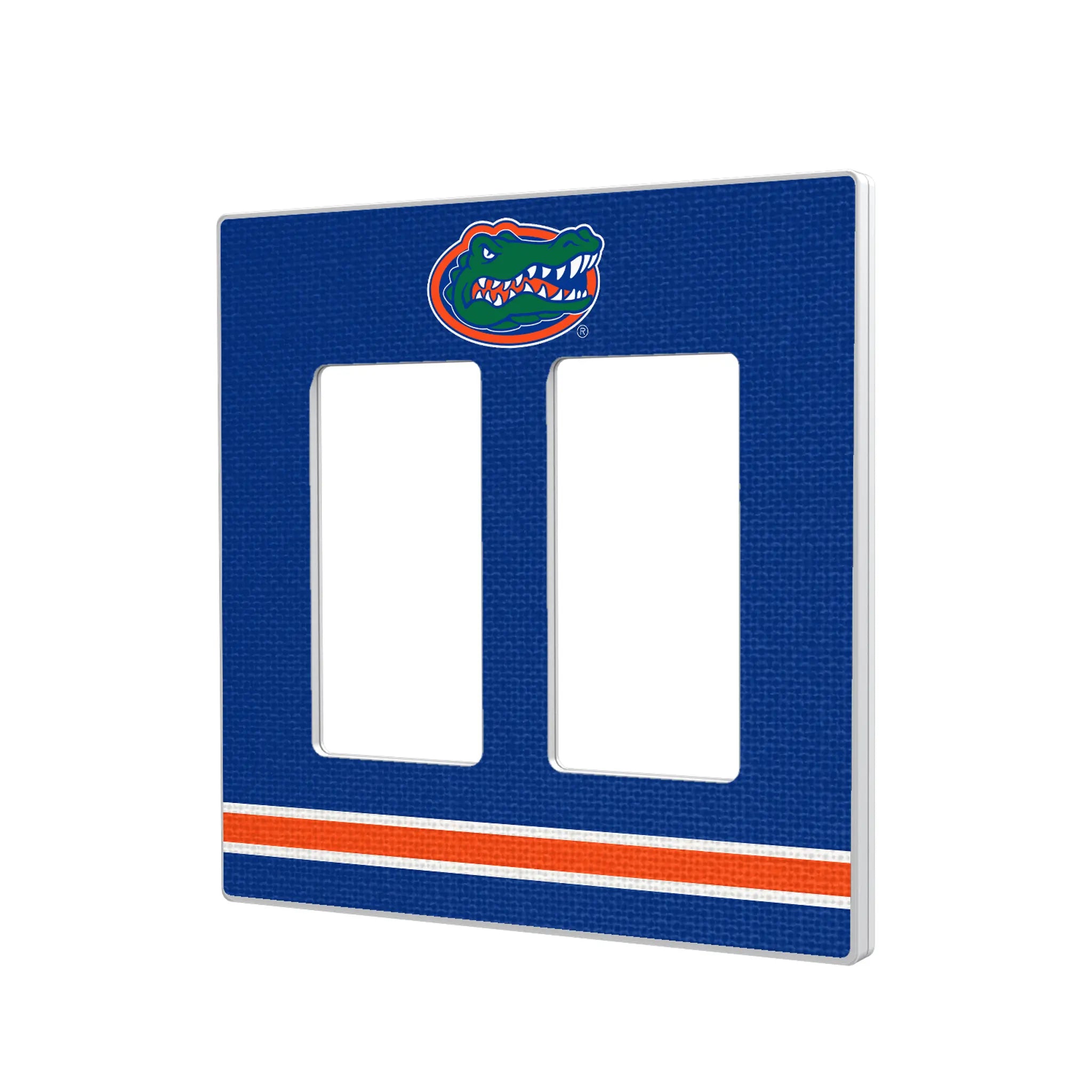 University of Florida Gators Stripe Hidden-Screw Light Switch Plate#Style_Double Rocker