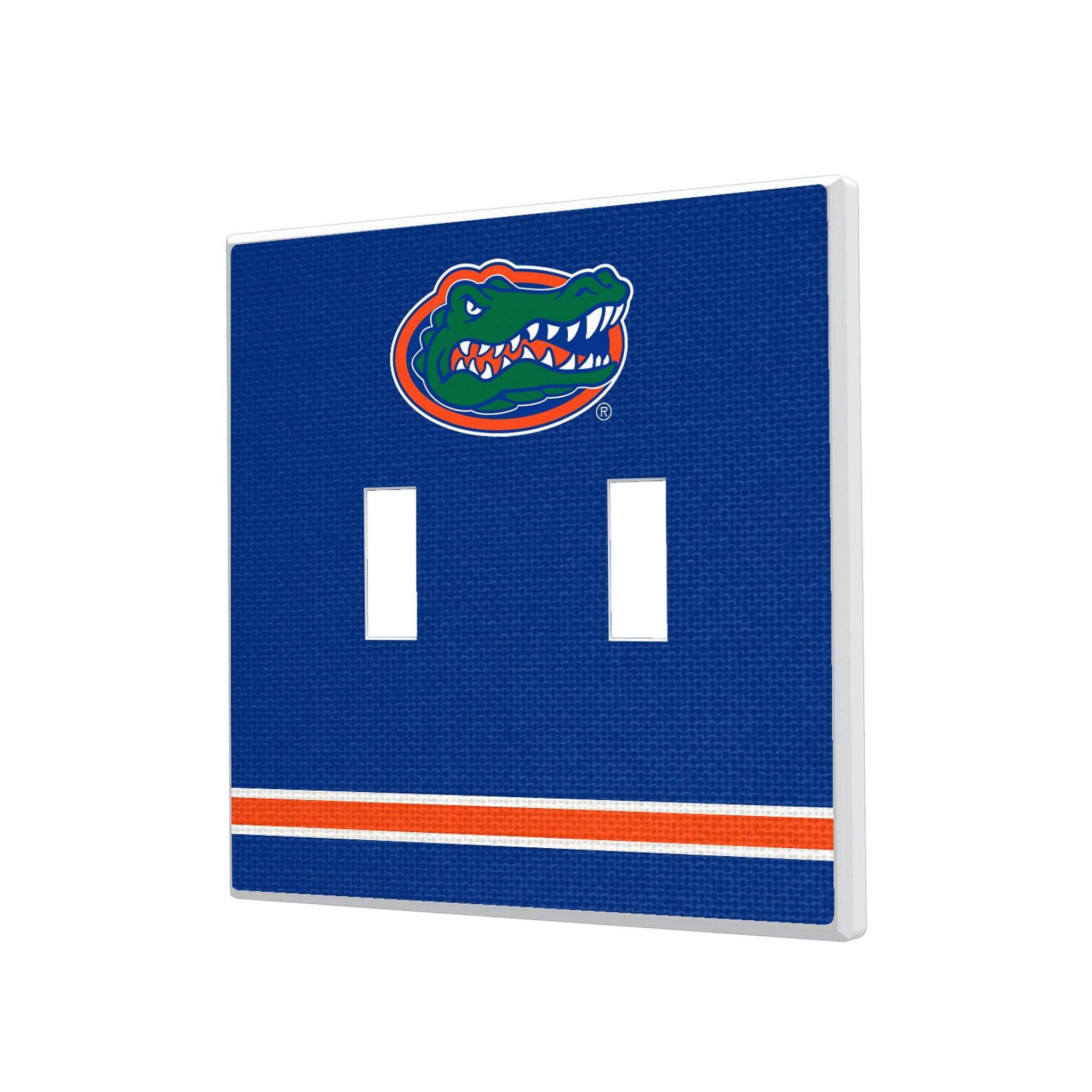 University of Florida Gators Stripe Hidden-Screw Light Switch Plate#Style_Double Toggle