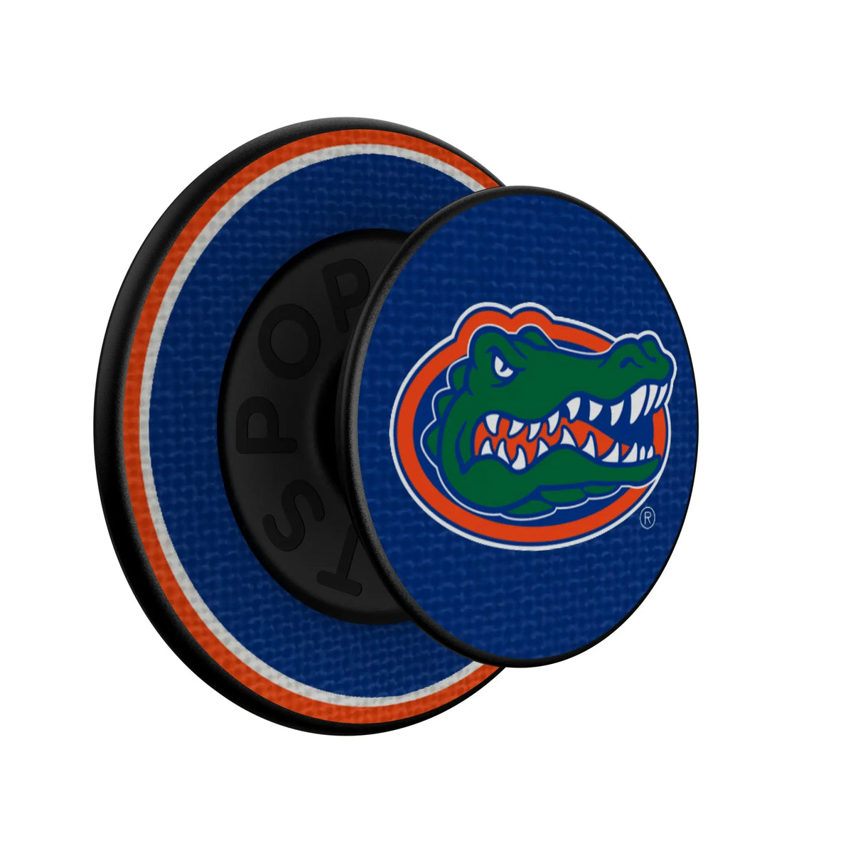 University of Florida Gators Stripe Popsockets Round Magnetic - Isometric View