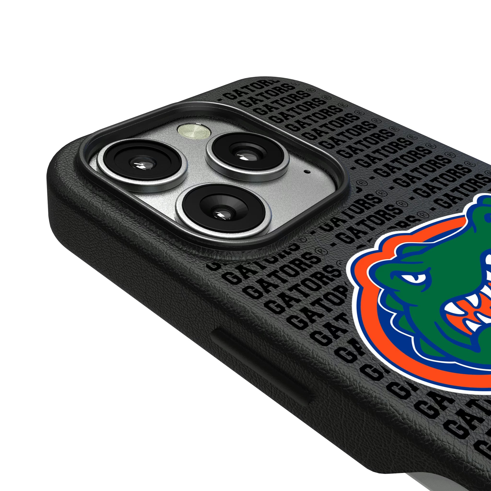 University of Florida Gators Text Backdrop iPhone MagSafe Compatible Phone Case for Apple iPhone - Detail