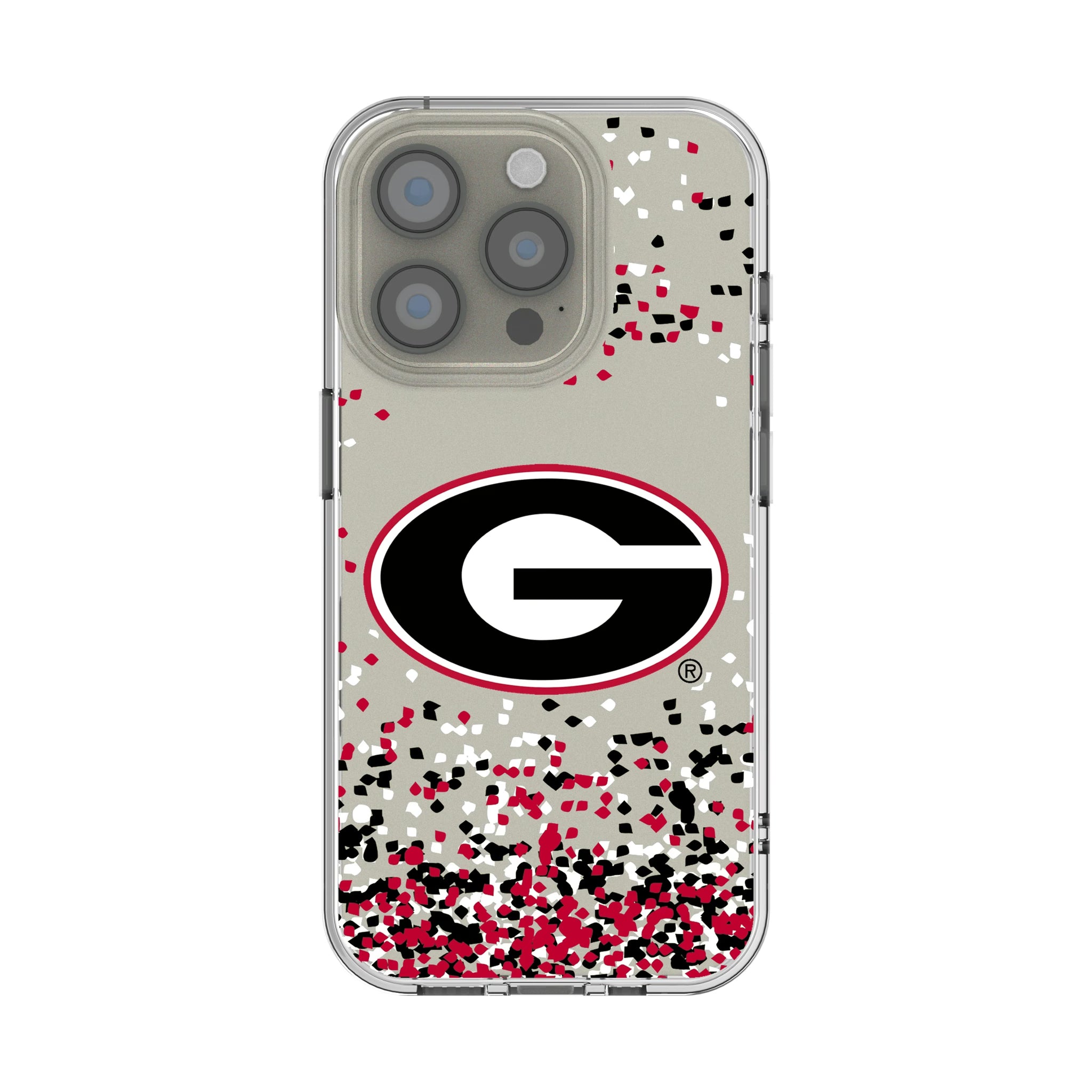 University of Georgia Bulldogs Confetti iPhone Clear Phone Case for Apple iPhone