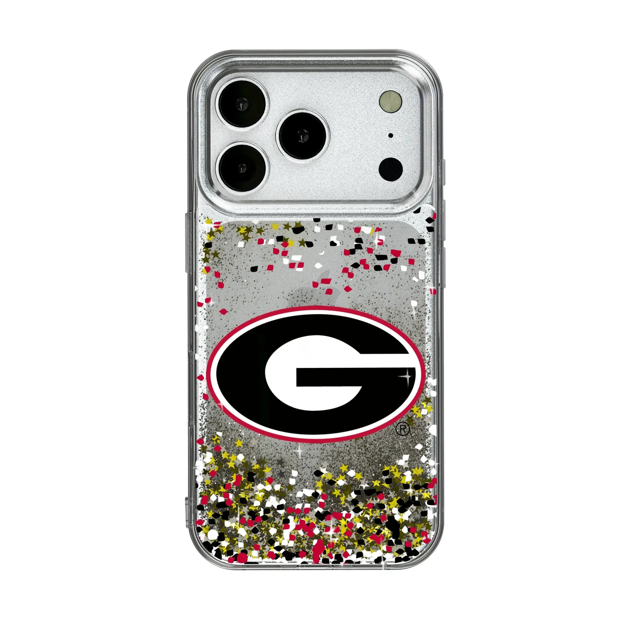University of Georgia Bulldogs Confetti iPhone Glitter Phone Case for Apple iPhone