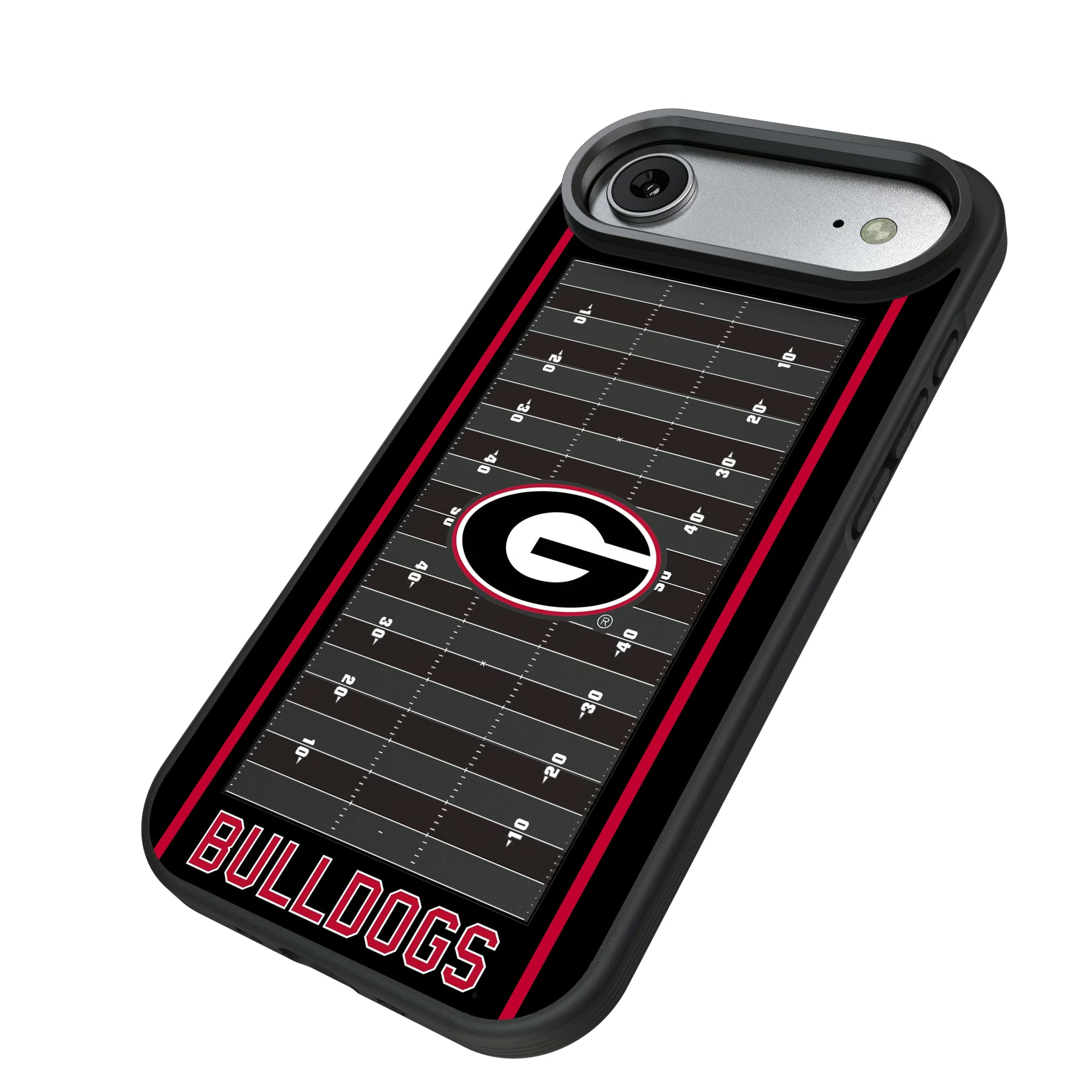 University of Georgia Bulldogs Field iPhone Bump Phone Case for Apple iPhone - Isometric View#Device_iPhone Air