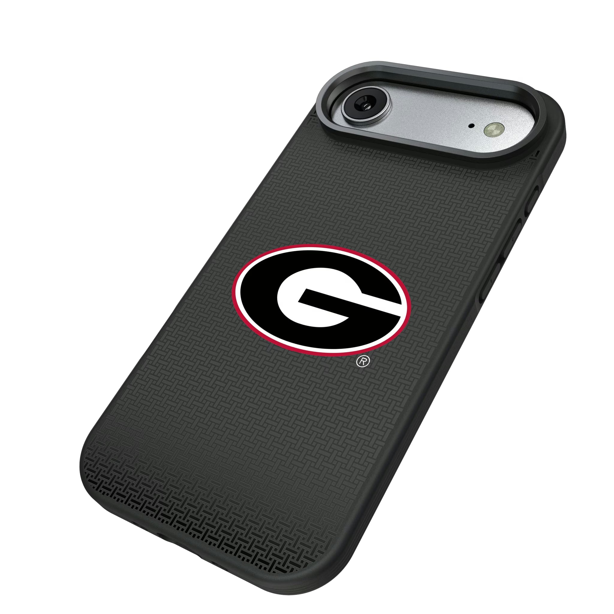 University of Georgia Bulldogs Linen iPhone Bump Phone Case for Apple iPhone - Isometric View#Device_iPhone Air