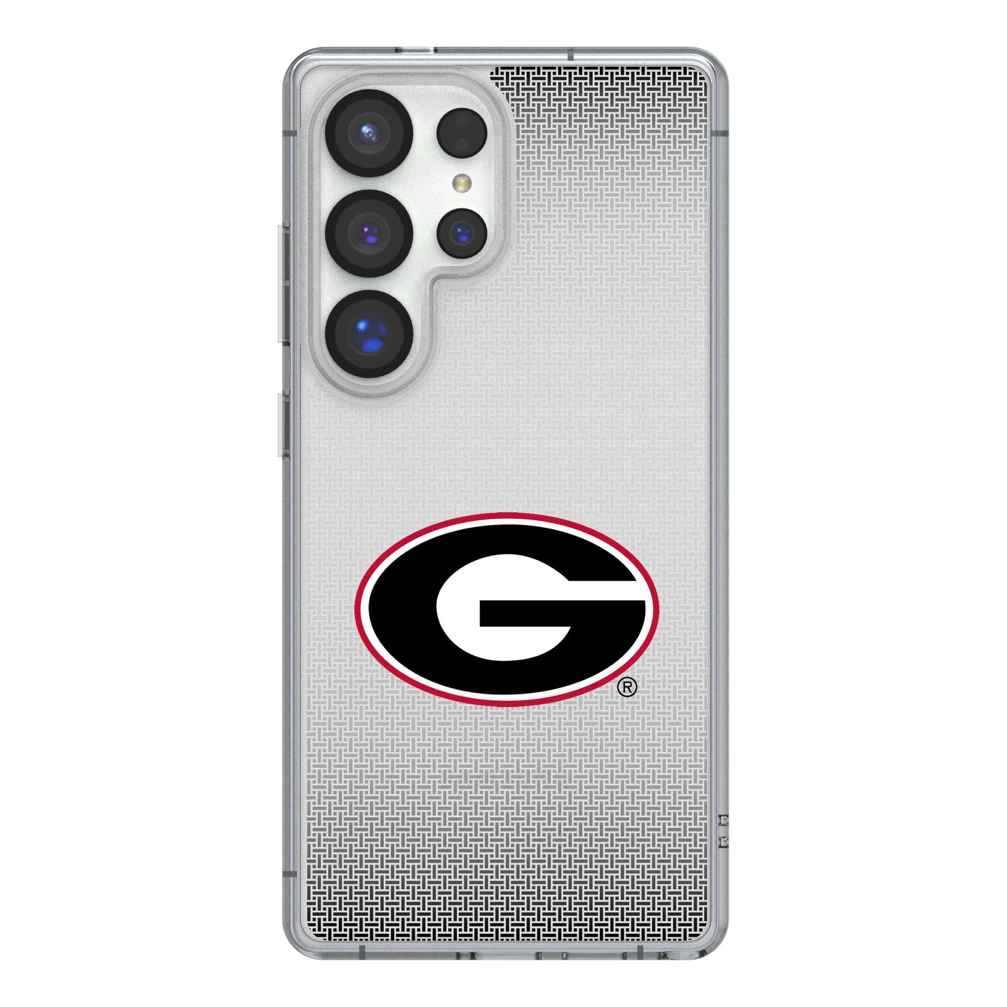 University of Georgia Bulldogs Linen Galaxy Clear Phone Case for Samsung Galaxy