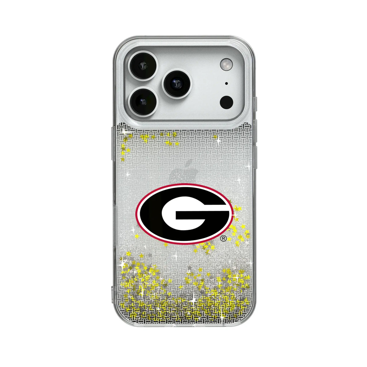 University of Georgia Bulldogs Linen Glitter Phone Case for Apple iPhone
