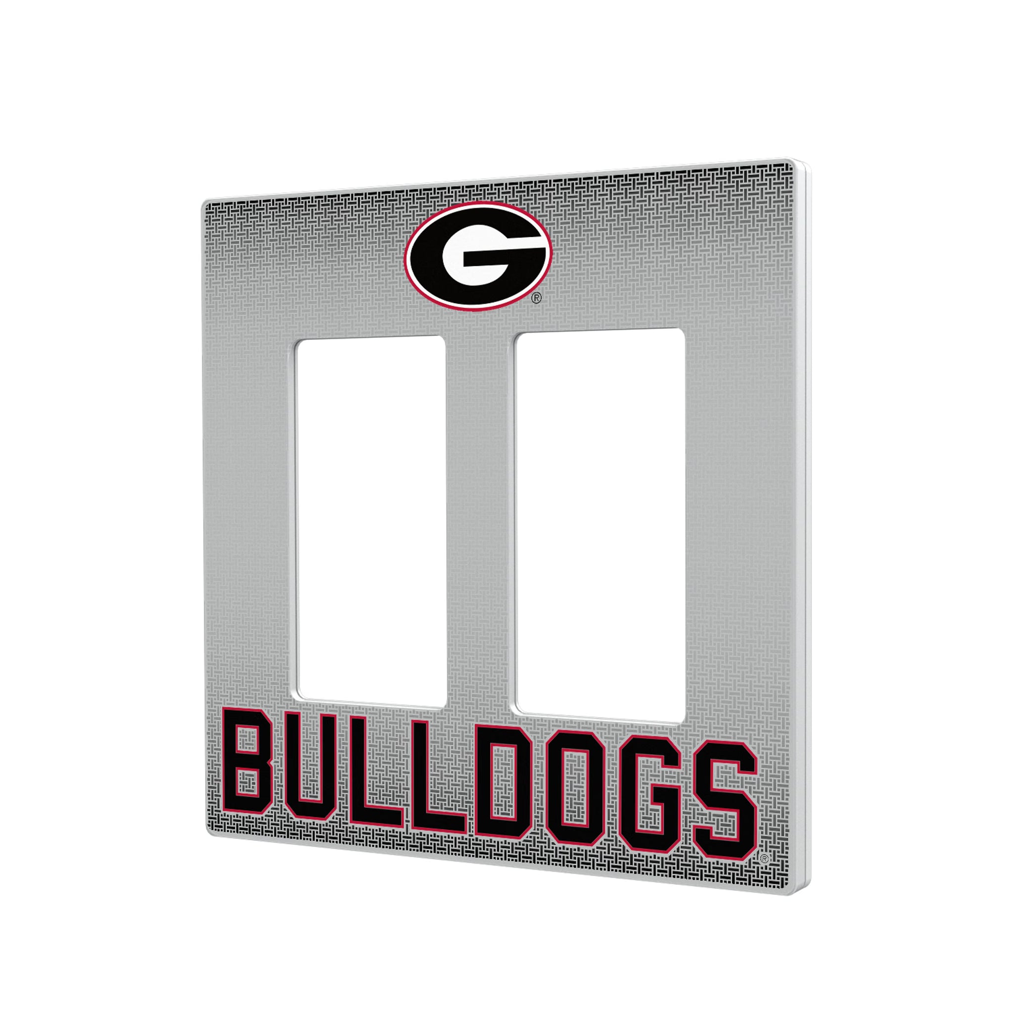 University of Georgia Bulldogs Linen Hidden-Screw Light Switch Plate#Style_Double Rocker