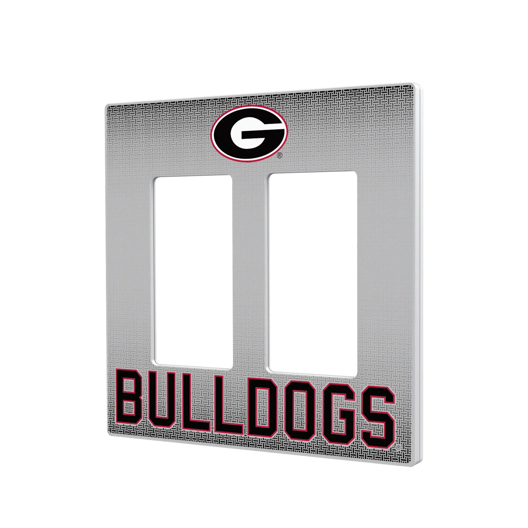 University of Georgia Bulldogs Linen Hidden-Screw Light Switch Plate#Style_Double Rocker