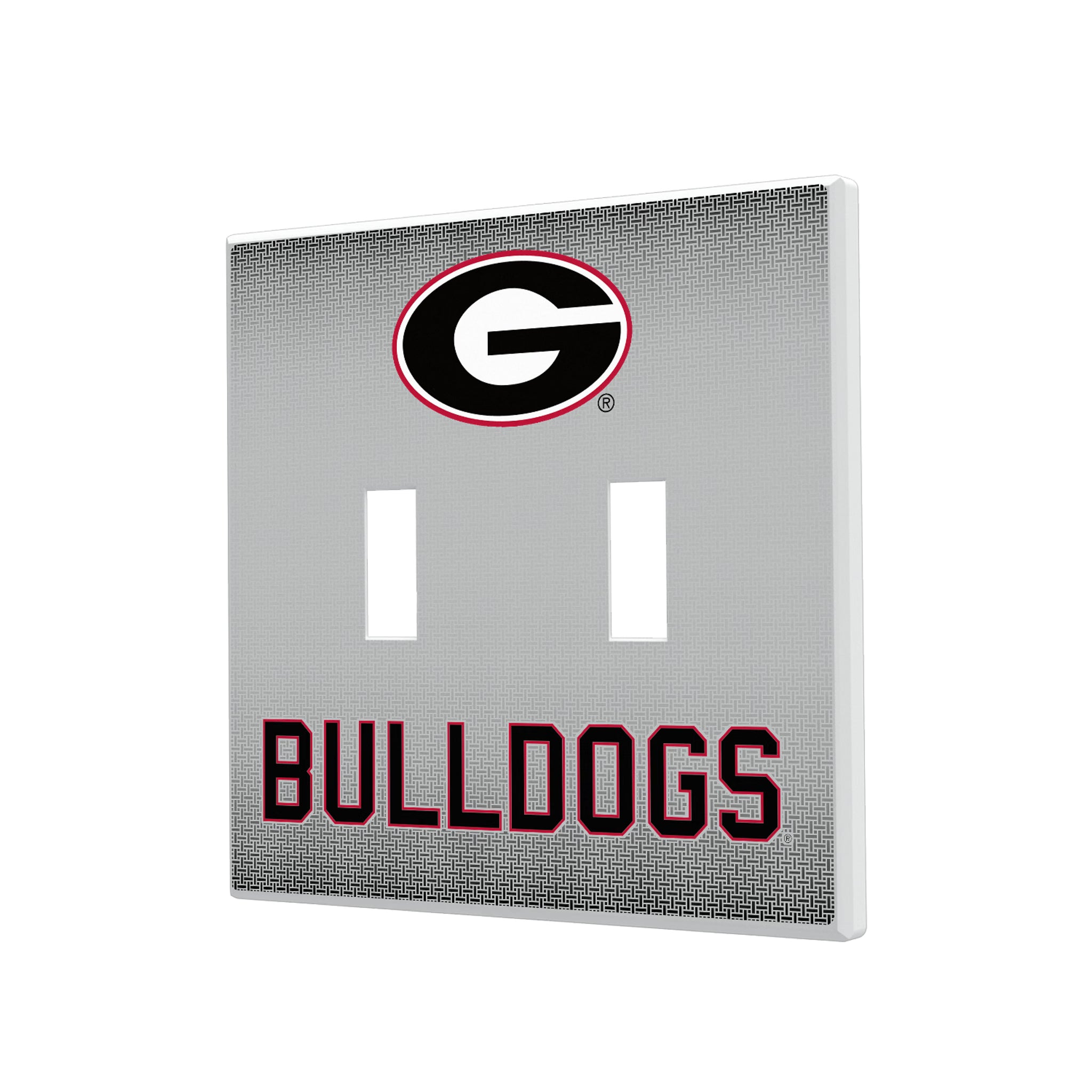 University of Georgia Bulldogs Linen Hidden-Screw Light Switch Plate#Style_Double Toggle
