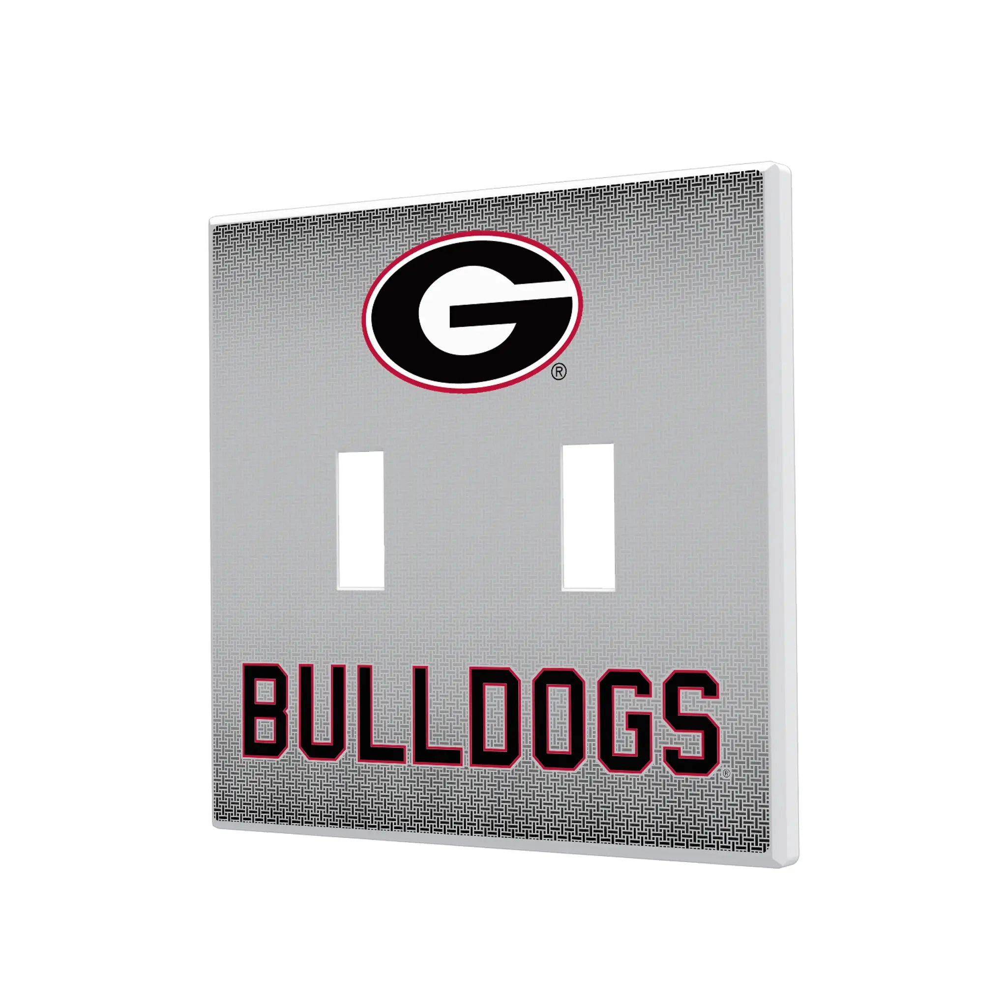 University of Georgia Bulldogs Linen Hidden-Screw Light Switch Plate#Style_Double Toggle