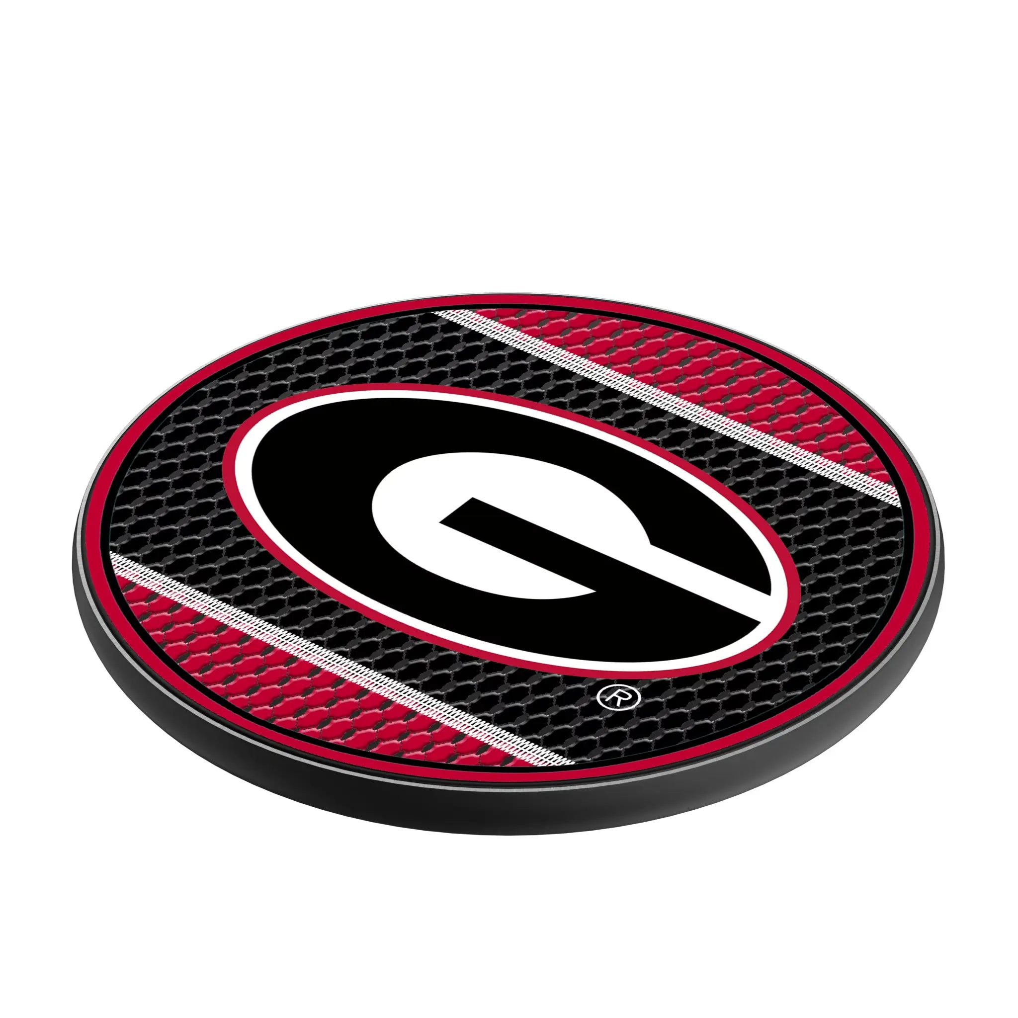 University of Georgia Bulldogs Mesh 15-Watt Wireless Charger - Isometric View