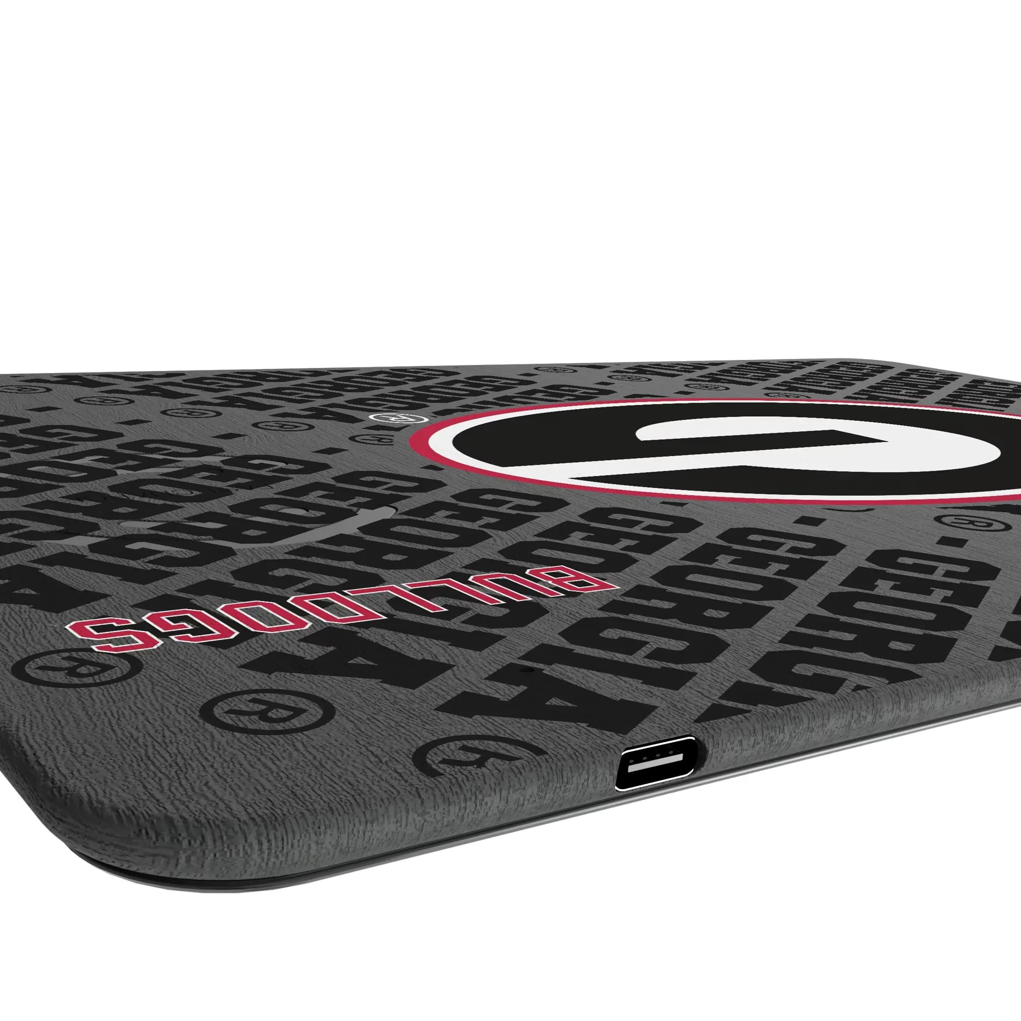 University of Georgia Bulldogs Monocolor Tilt 15-Watt Wireless Charger and Mouse Pad