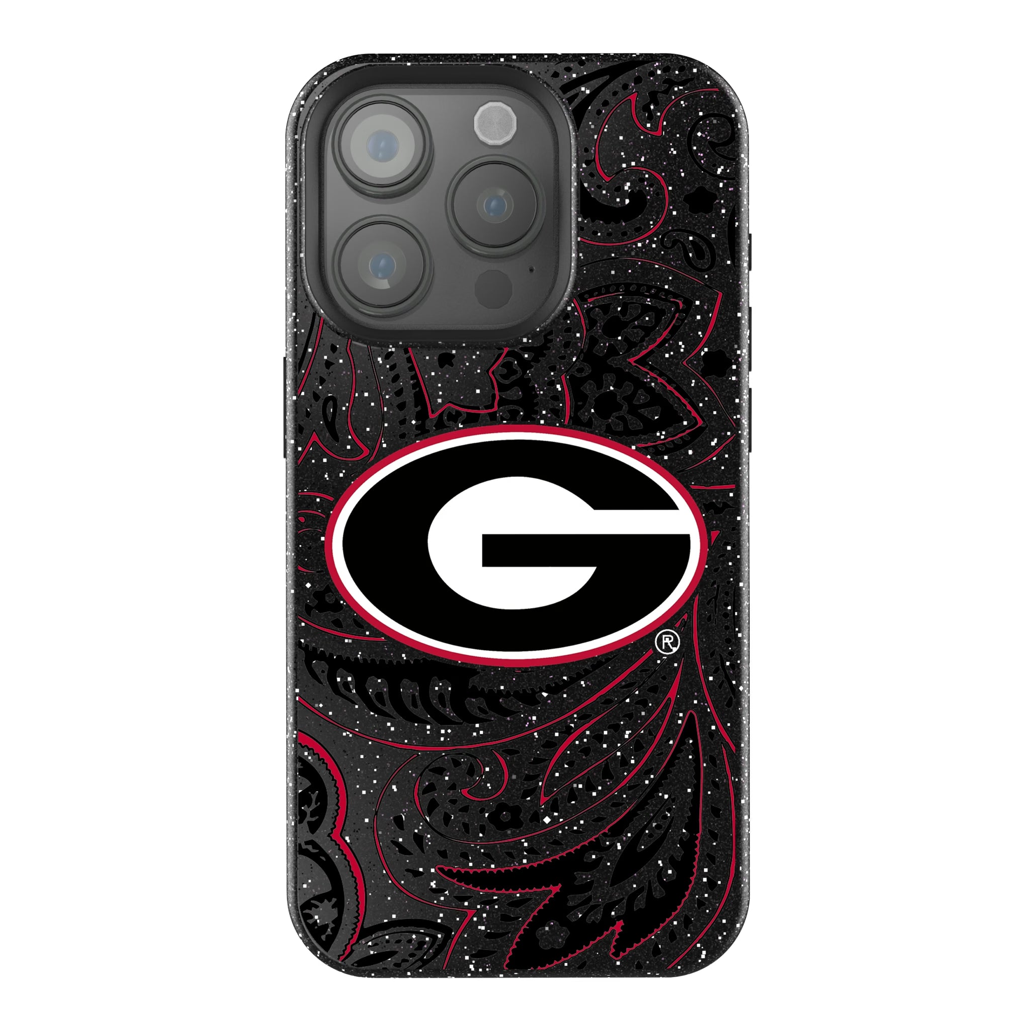 University of Georgia Bulldogs Paisley iPhone Bling Phone Case for Apple iPhone
