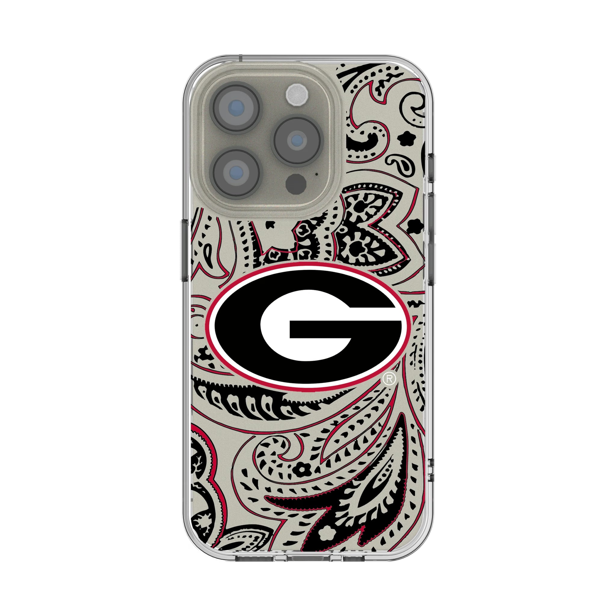 University of Georgia Bulldogs Paisley iPhone Clear Phone Case for Apple iPhone