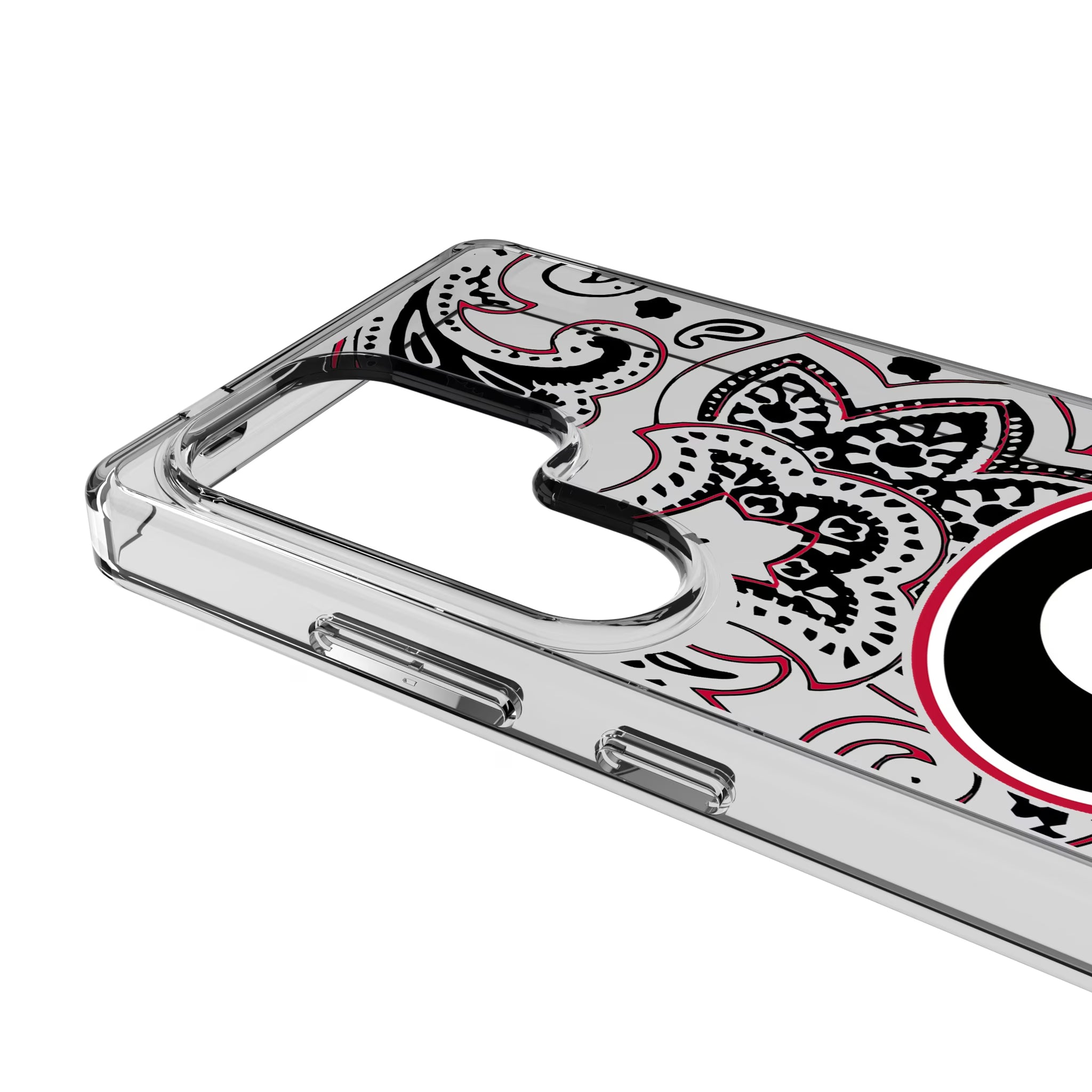 University of Georgia Bulldogs Paisley Galaxy Clear Phone Case for Samsung Galaxy - Detail
