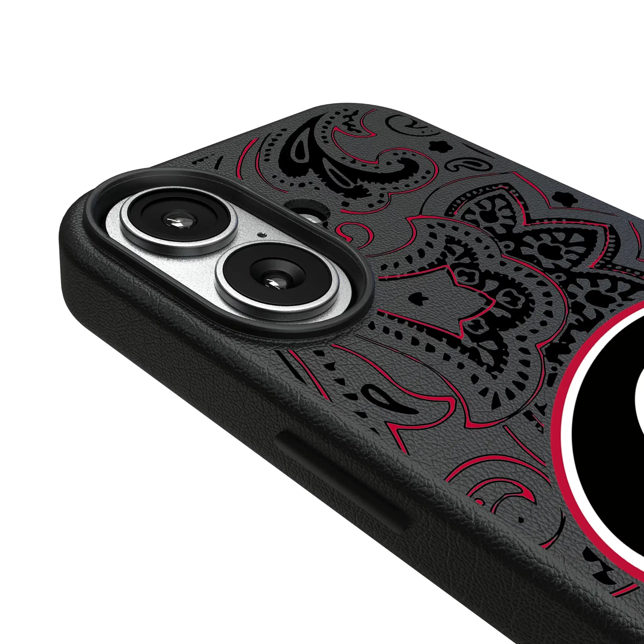 University of Georgia Bulldogs Paisley iPhone MagSafe Compatible Phone Case for Apple iPhone - Detail#Device_iPhone 17