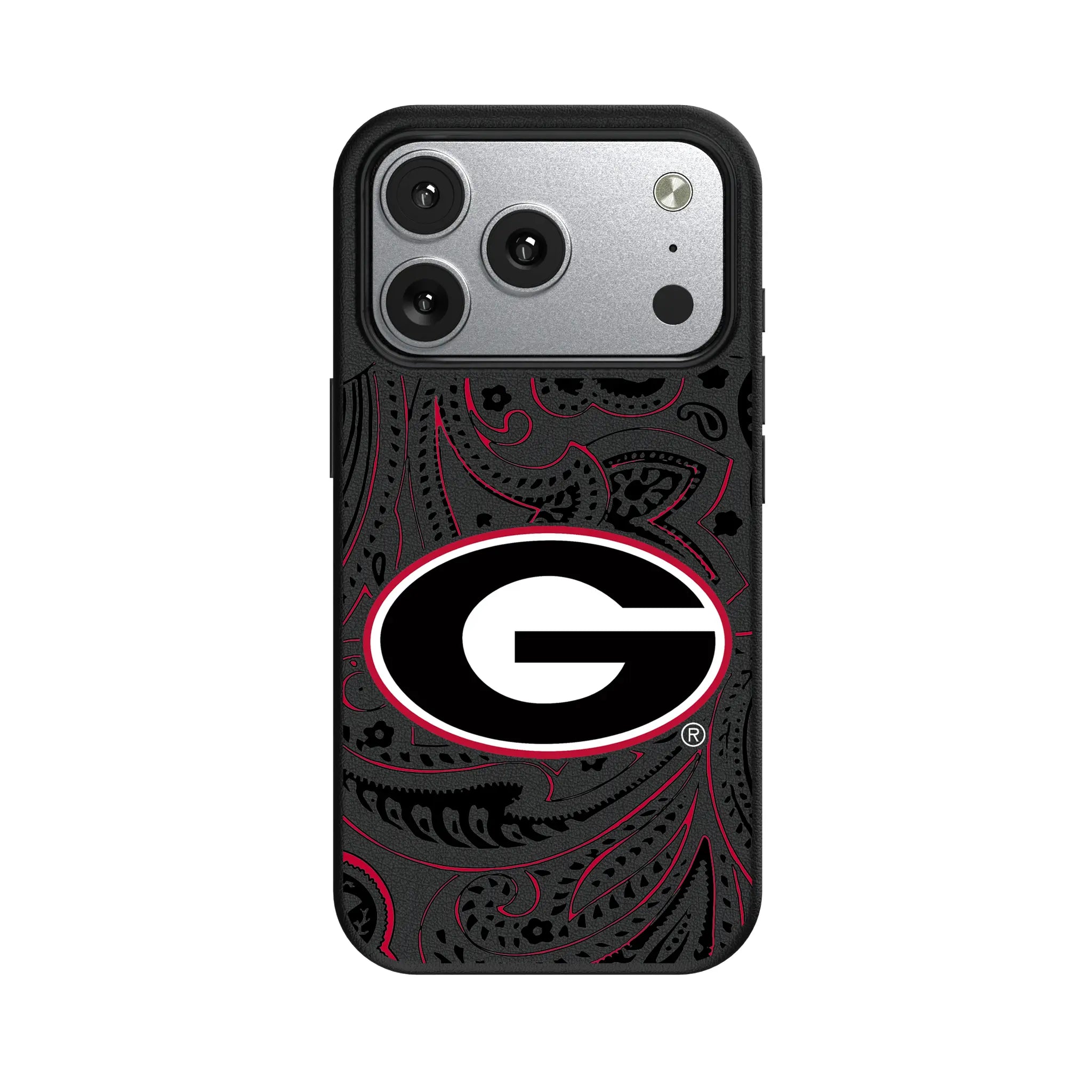 University of Georgia Bulldogs Paisley iPhone MagSafe Compatible Phone Case for Apple iPhone#Device_iPhone 17 Pro