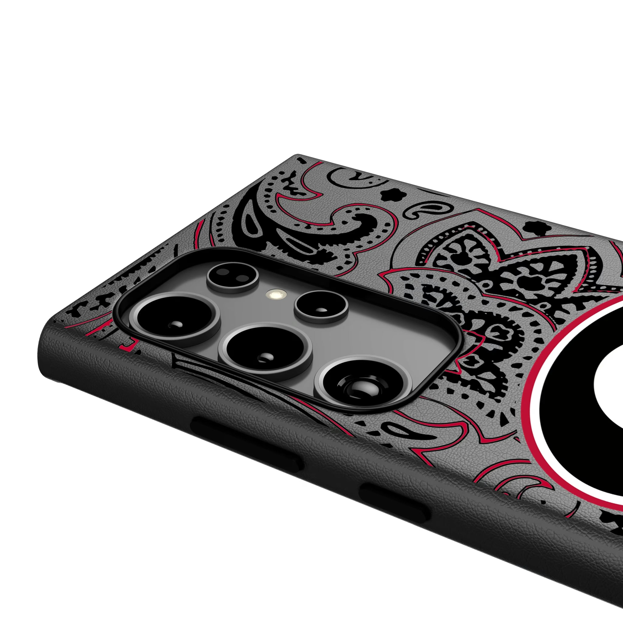 University of Georgia Bulldogs Paisley Galaxy MagSafe Compatible Phone Case for Samsung Galaxy - Detail