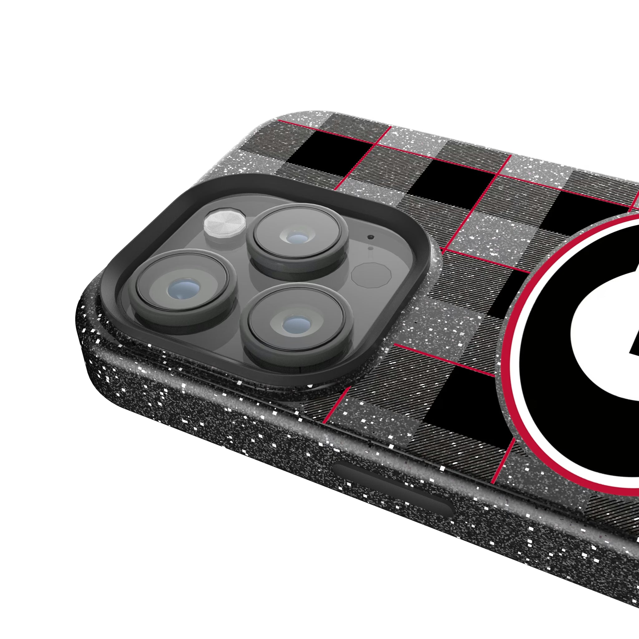 University of Georgia Bulldogs Plaid iPhone Bling Phone Case for Apple iPhone - Detail
