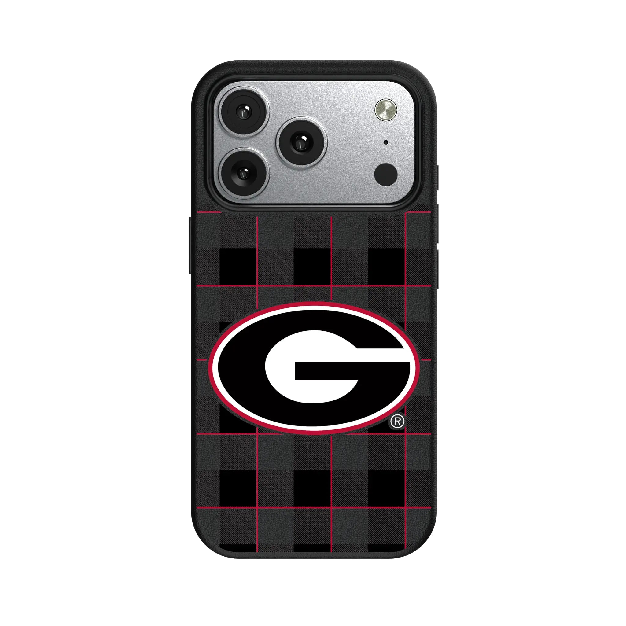 University of Georgia Bulldogs Plaid iPhone MagSafe Compatible Phone Case for Apple iPhone#Device_iPhone 17 Pro