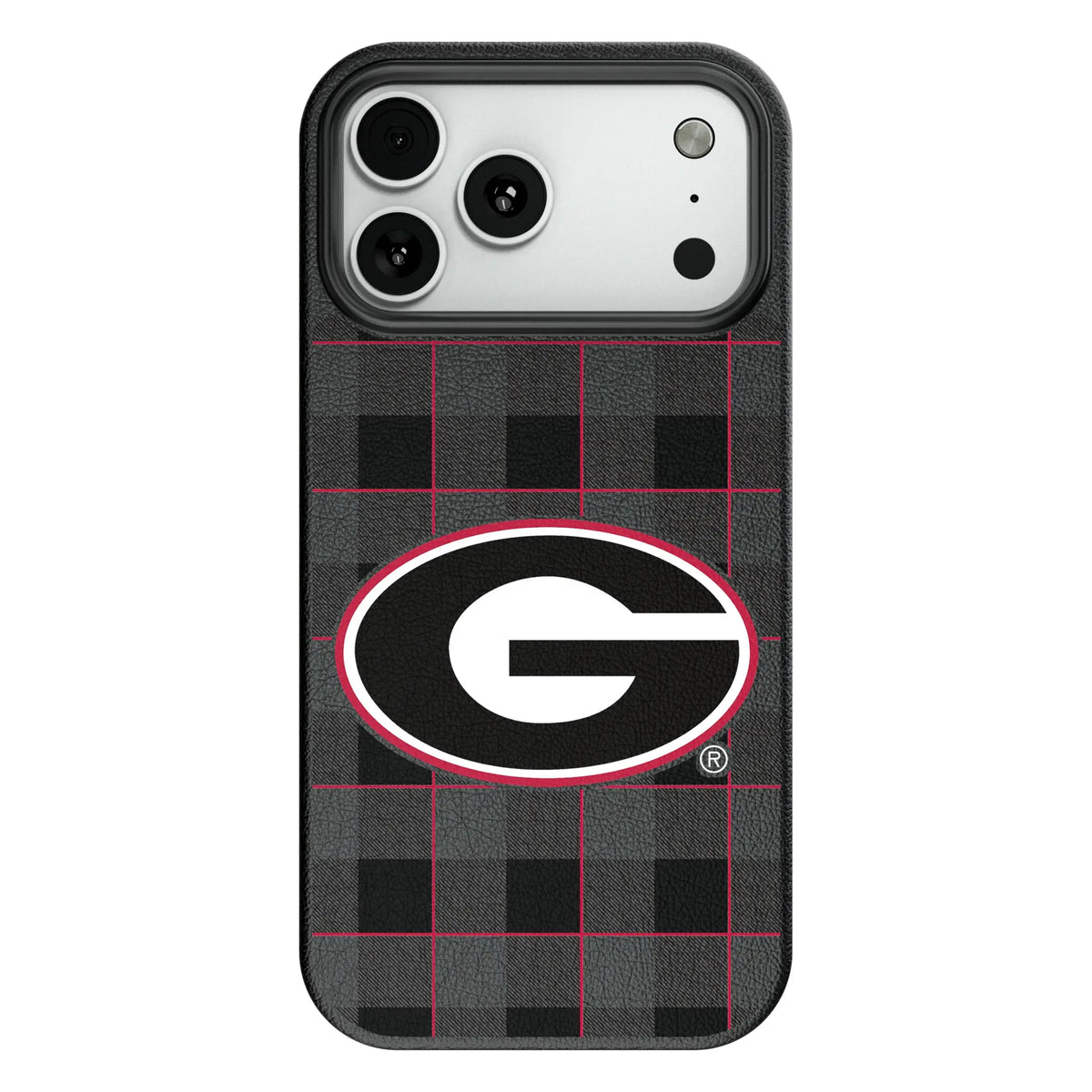 University of Georgia Bulldogs Plaid MagSafe Compatible Phone Case for Apple iPhone
