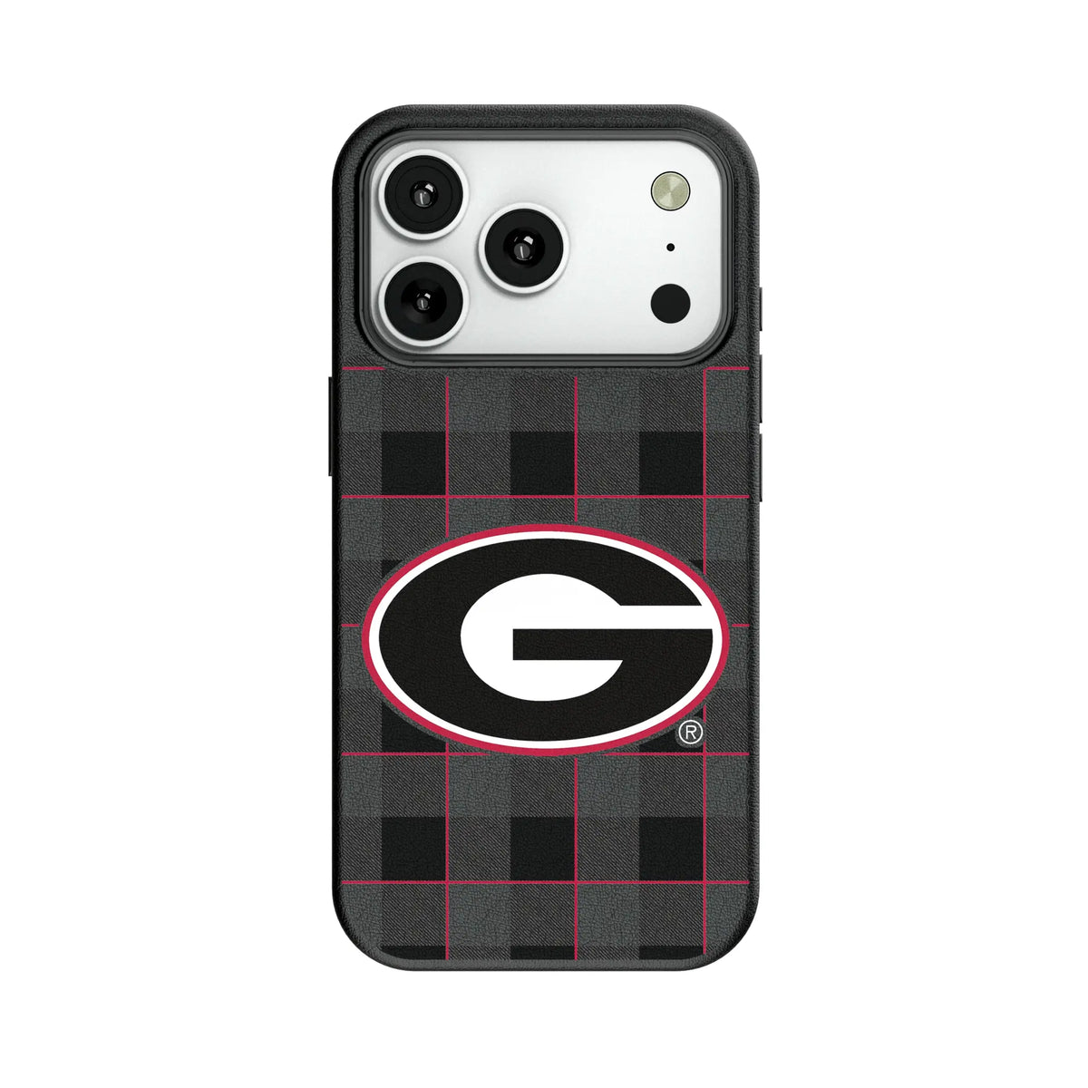 University of Georgia Bulldogs Plaid MagSafe Compatible Phone Case for Apple iPhone