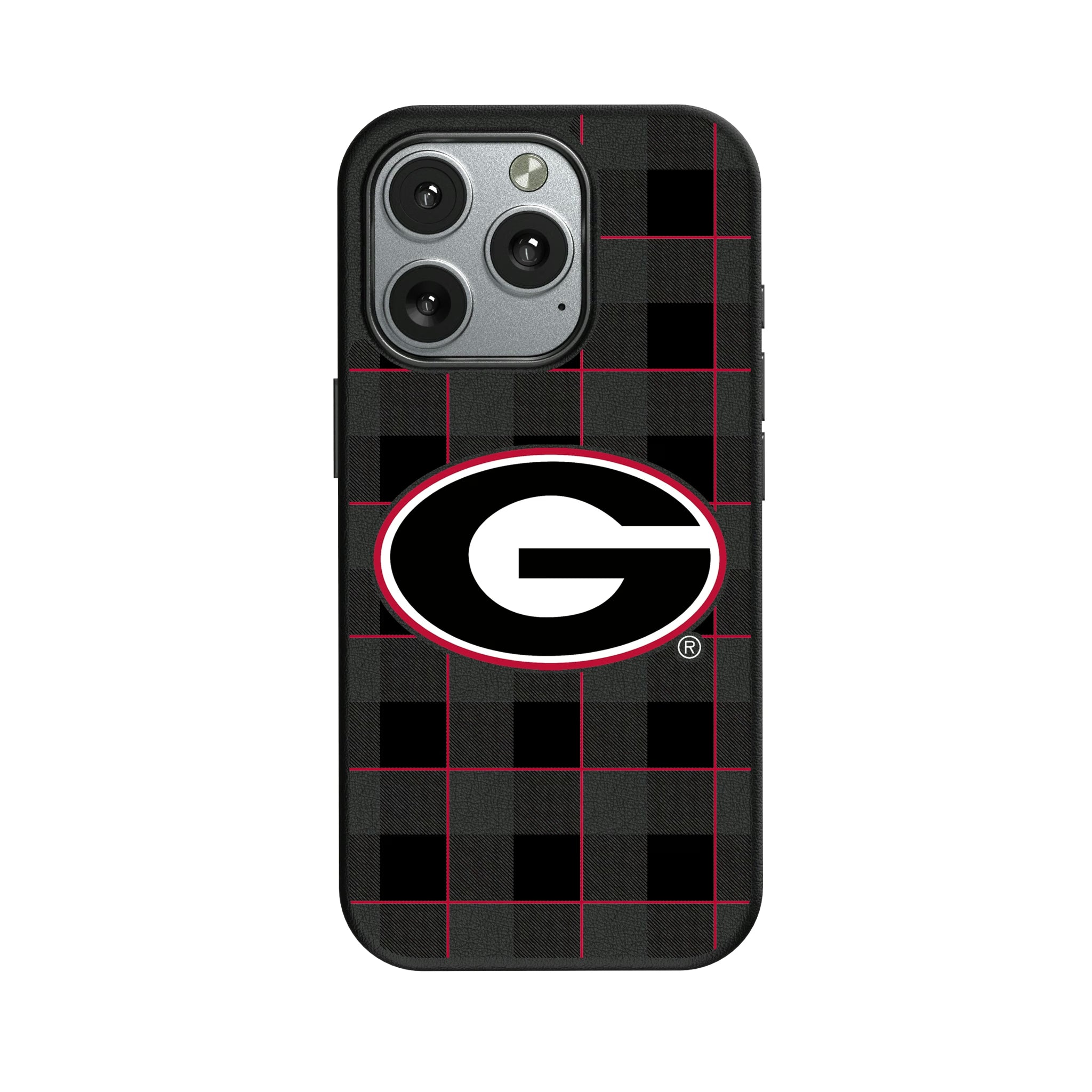 University of Georgia Bulldogs Plaid iPhone MagSafe Compatible Phone Case for Apple iPhone