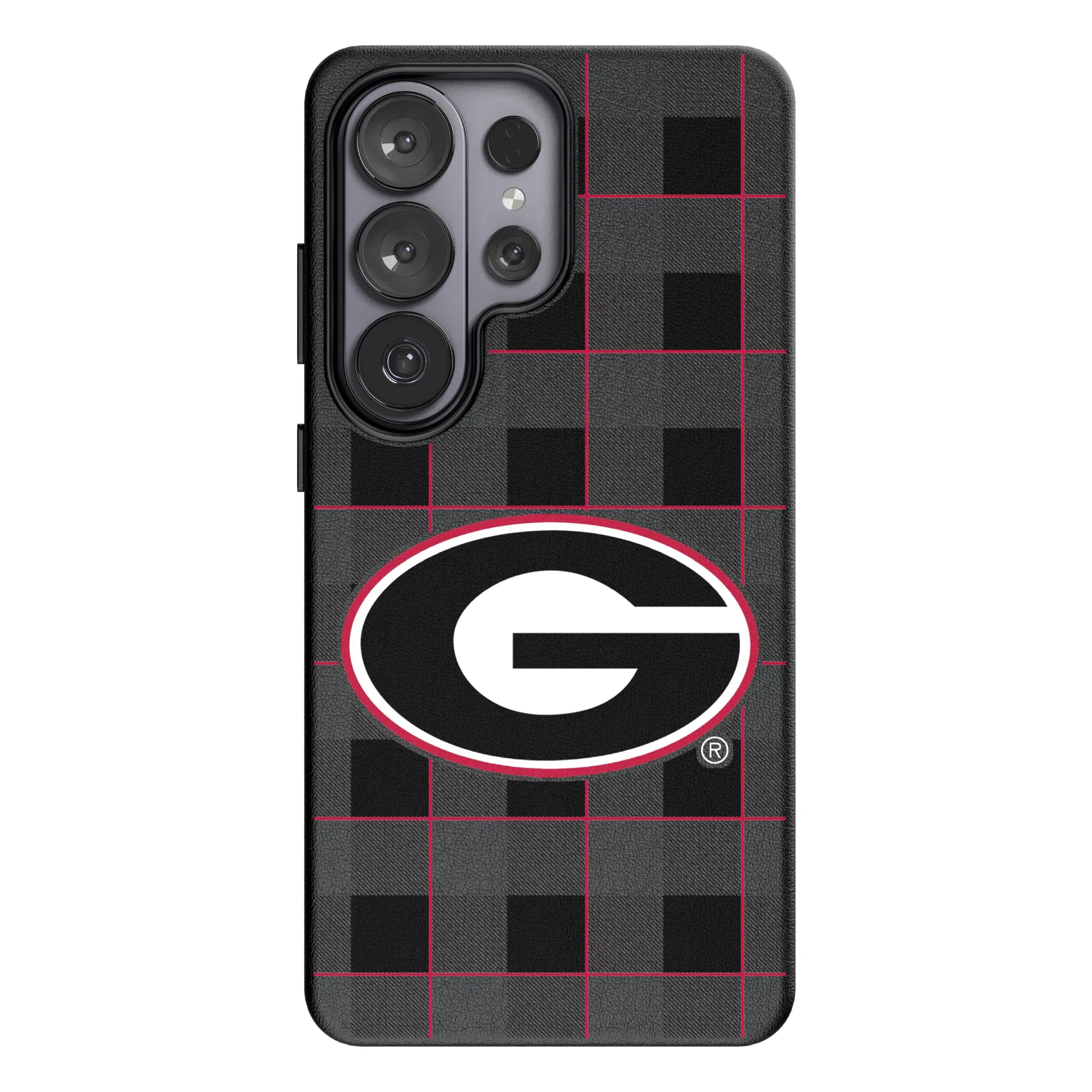 University of Georgia Bulldogs Plaid Galaxy MagSafe Compatible Phone Case for Samsung Galaxy#Device_Galaxy S26 Ultra