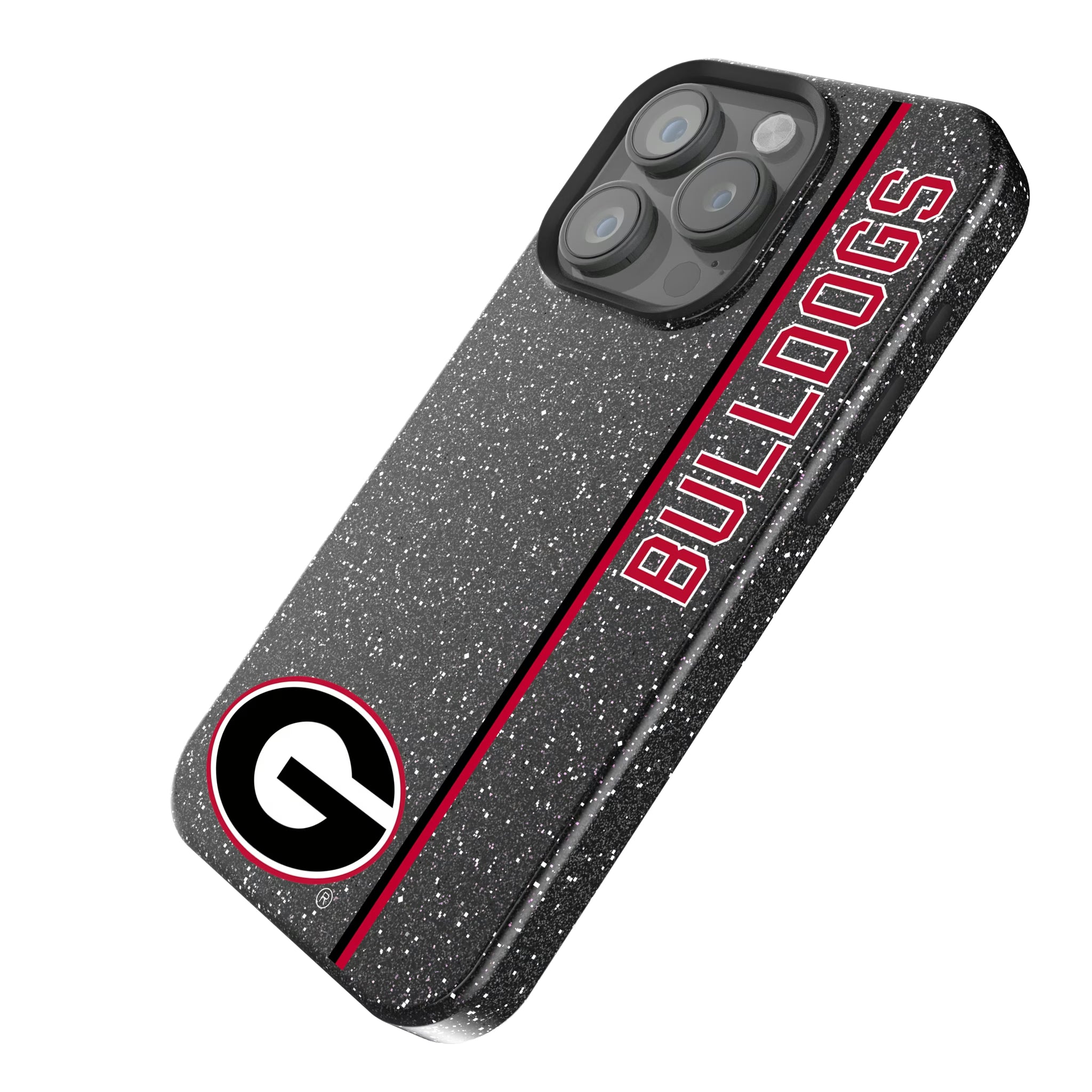 University of Georgia Bulldogs Sidebar iPhone Bling Phone Case for Apple iPhone - Isometric View