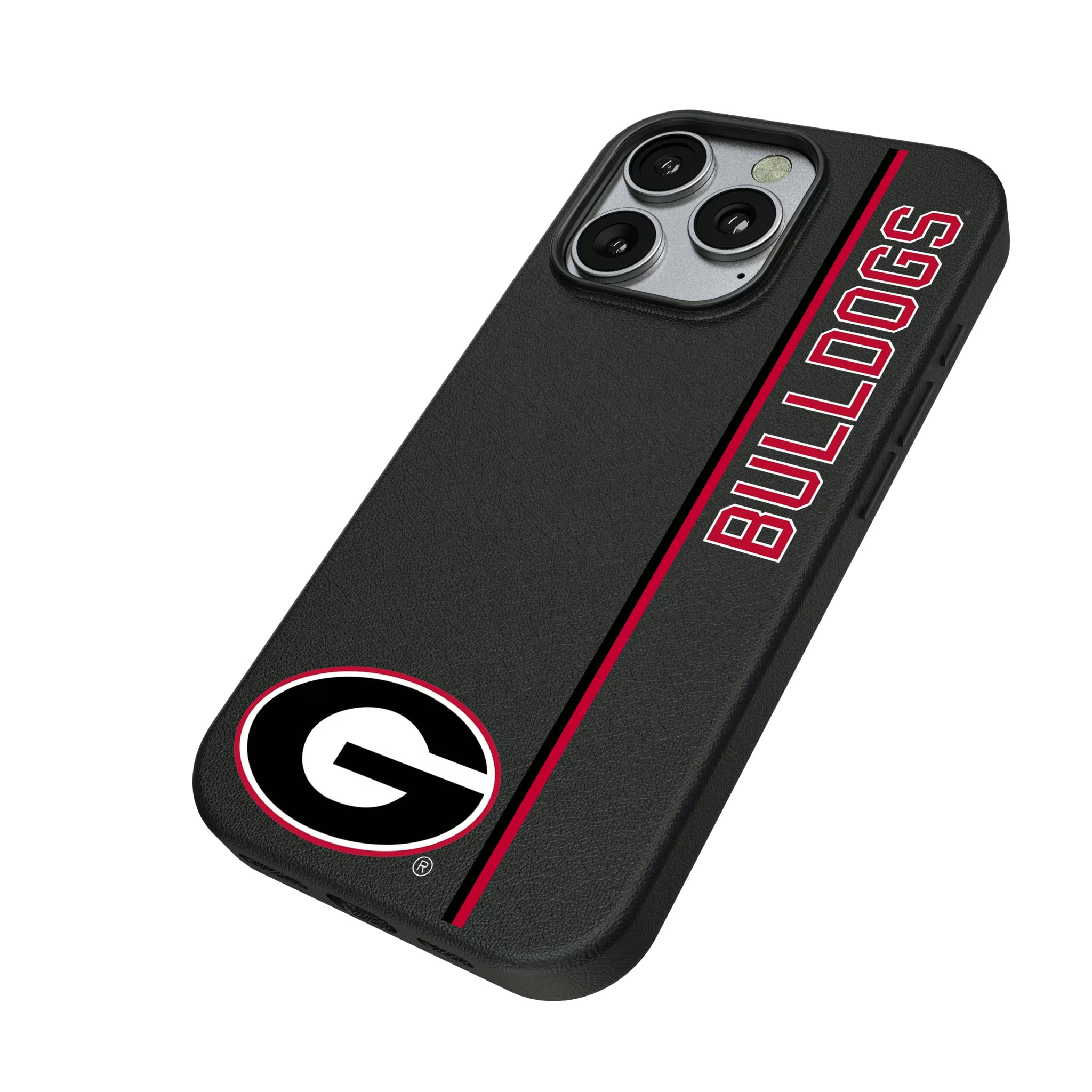 University of Georgia Bulldogs Sidebar iPhone MagSafe Compatible Phone Case for Apple iPhone - Isometric View