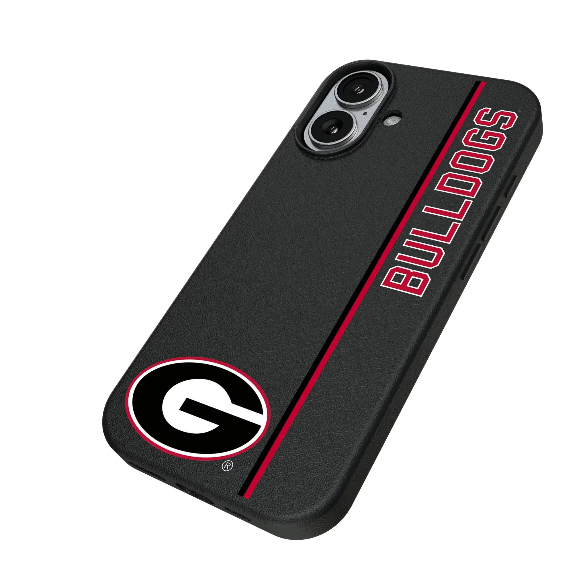 University of Georgia Bulldogs Sidebar iPhone MagSafe Compatible Phone Case for Apple iPhone - Isometric View#Device_iPhone 17