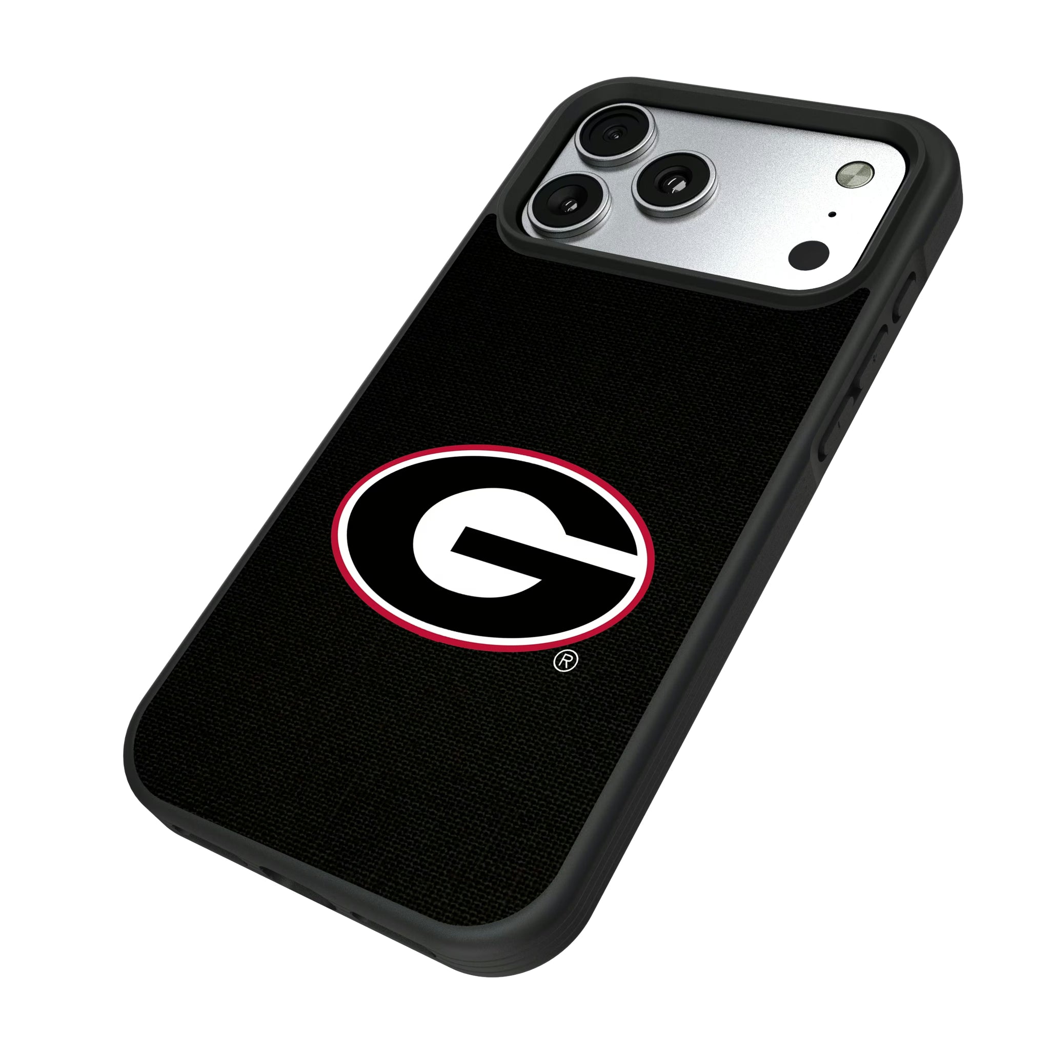 University of Georgia Bulldogs Solid iPhone Bump Phone Case for Apple iPhone - Isometric View#Device_iPhone 17 Pro Max