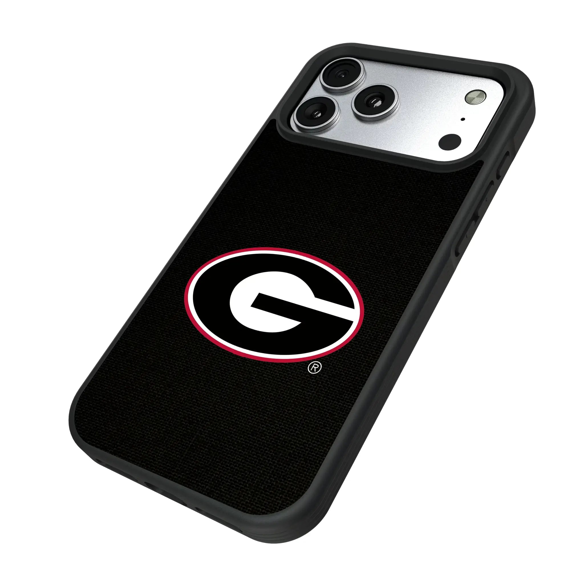 University of Georgia Bulldogs Solid iPhone Bump Phone Case for Apple iPhone - Isometric View#Device_iPhone 17 Pro Max